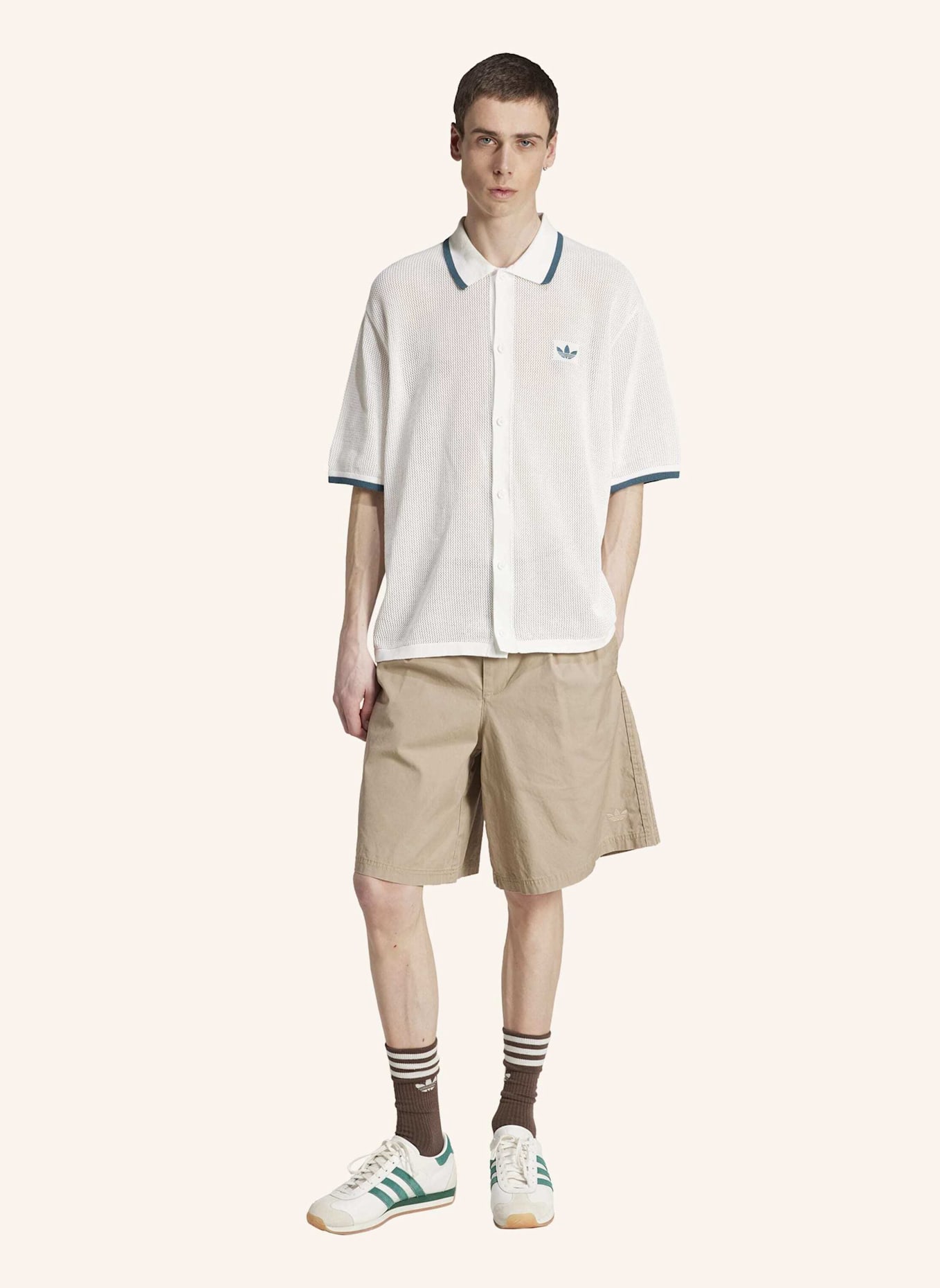 adidas Originals Shorts ORIGINALS WIDE LEG Regular Fit: BEIGE