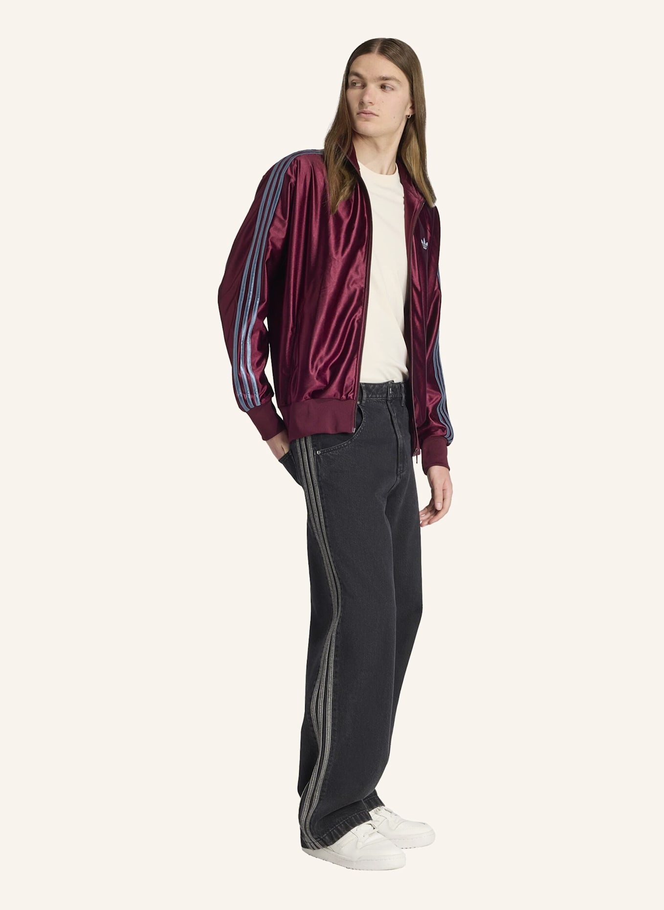 adidas Originals FIREBIRD METALLIC ORIGINALS JACKE: ROT