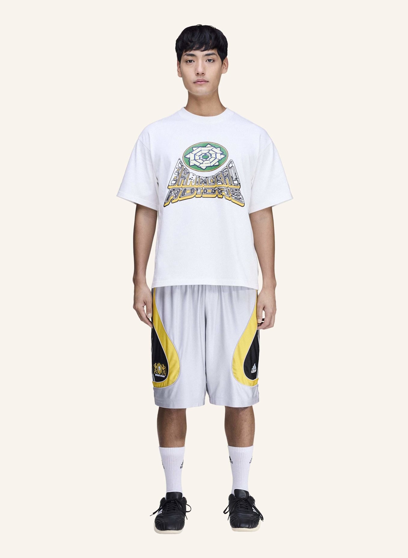 adidas Originals BRAIN DEAD SHORTS: SILBER