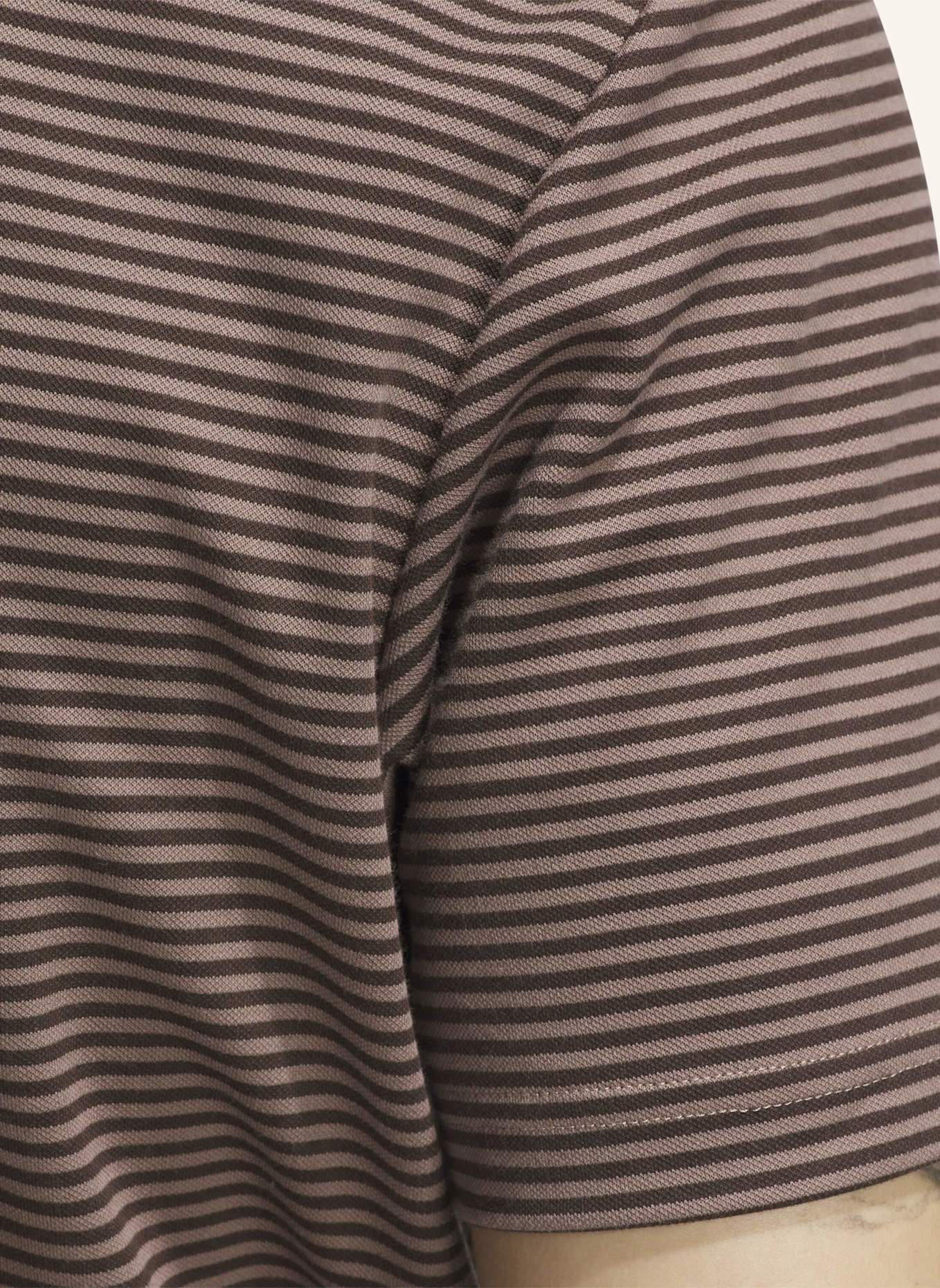 adidas ORIGINALS STRIPE PIKEE POLOSHIRT: BRAUN