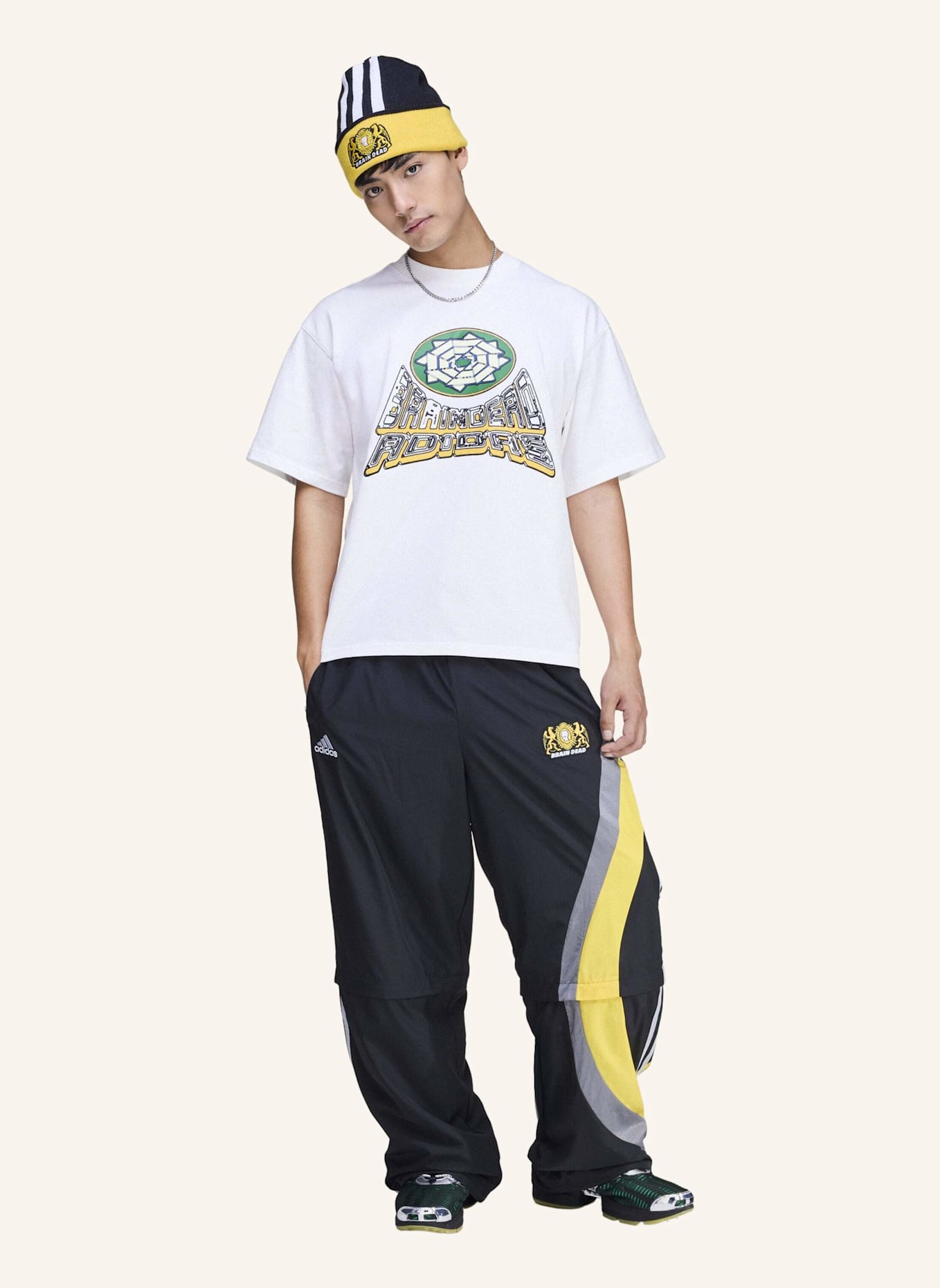 adidas Originals BRAIN DEAD T-SHIRT: WEISS