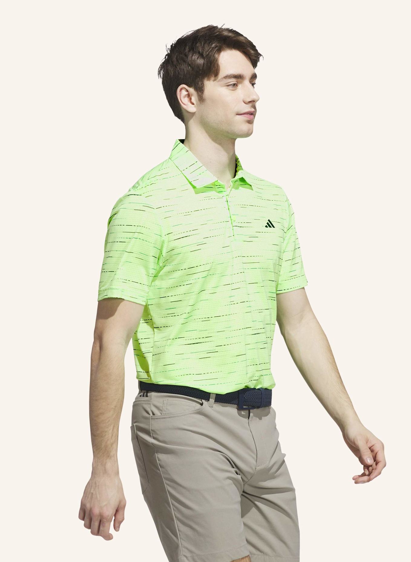 adidas ULTIMATE365 MESH GLIMMER PRINT POLOSHIRT: NEONGRÜN