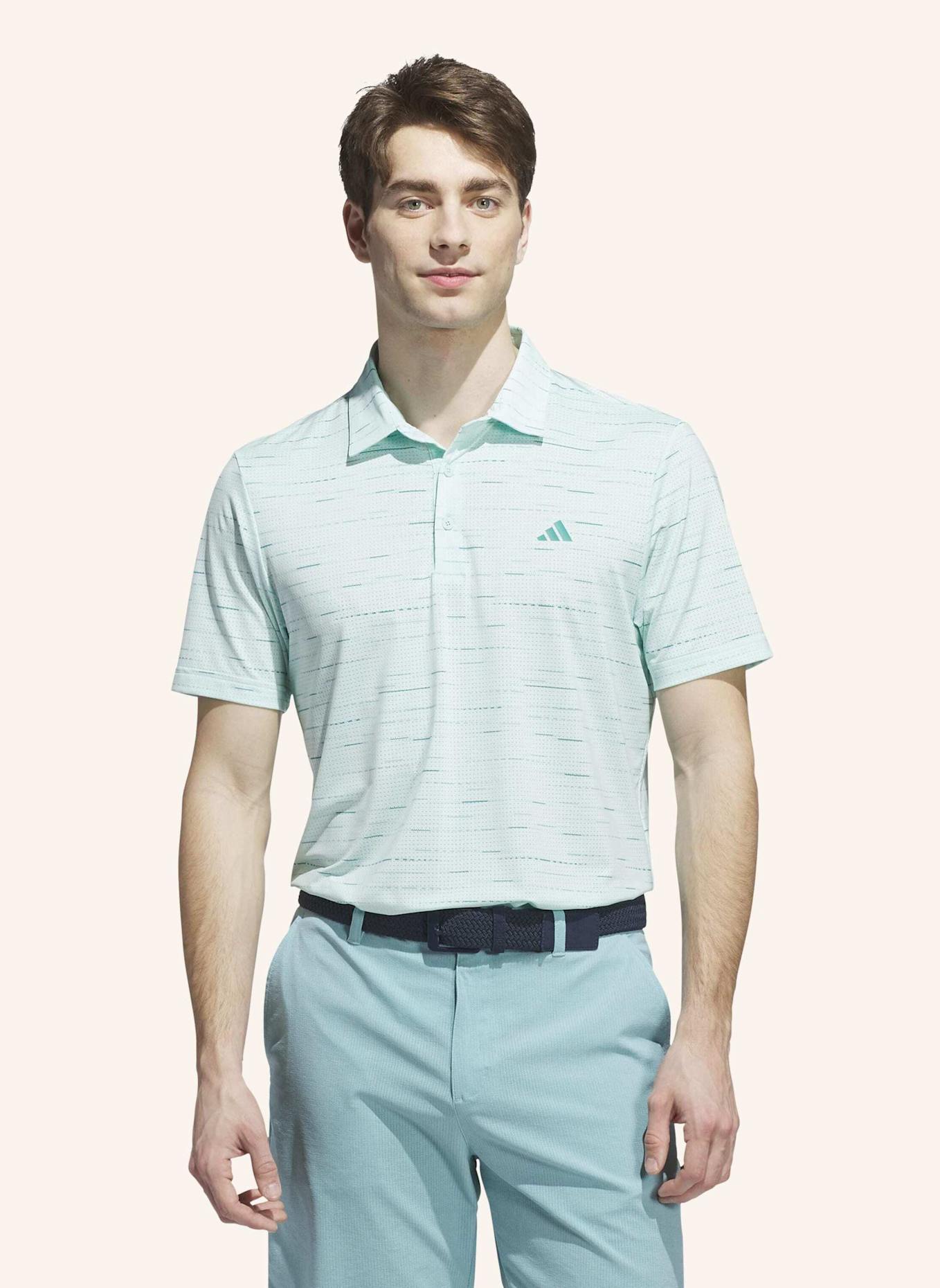 adidas ULTIMATE365 MESH GLIMMER PRINT POLOSHIRT: GRÜN