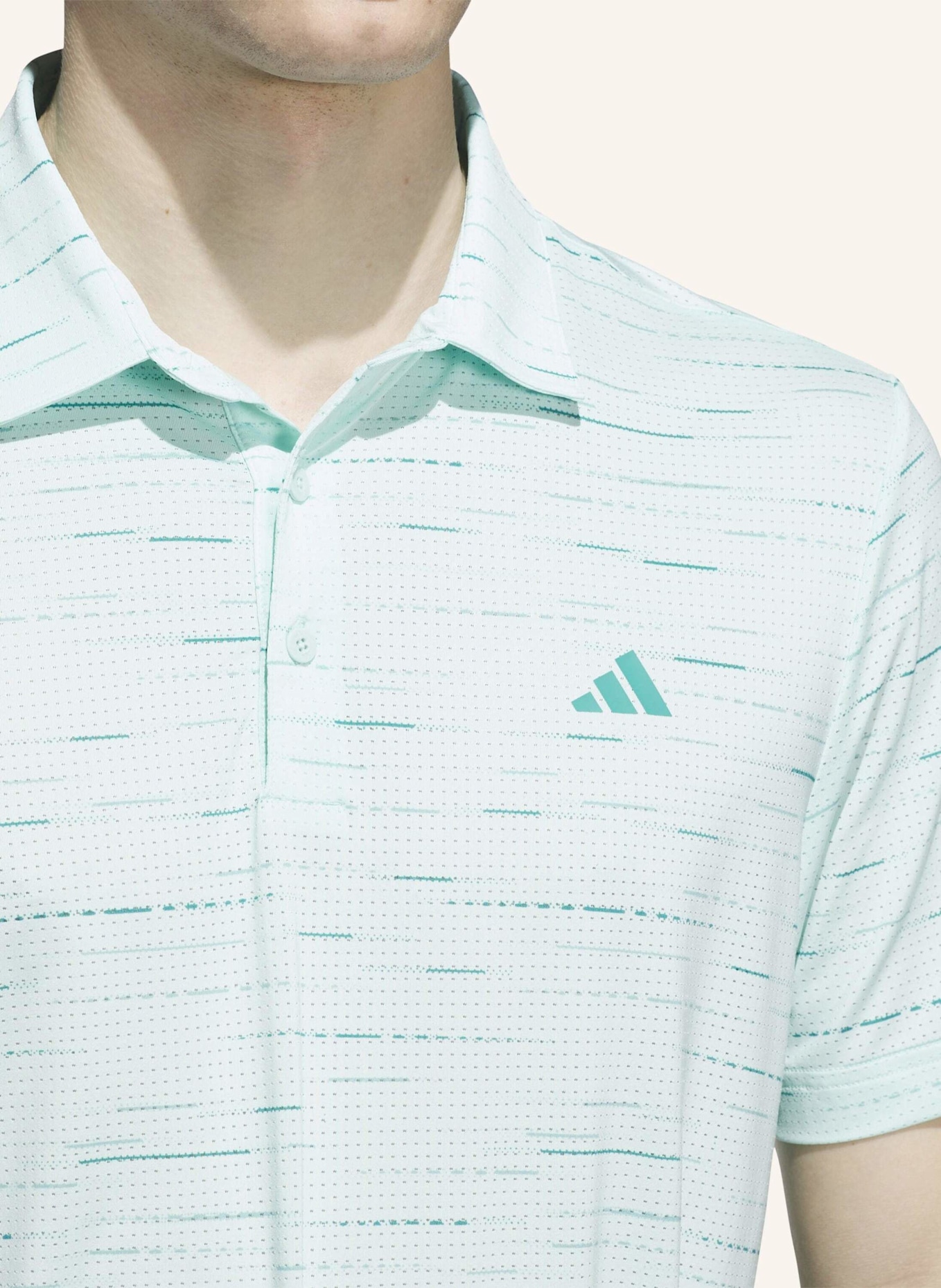 adidas ULTIMATE365 MESH GLIMMER PRINT POLOSHIRT: GRÜN