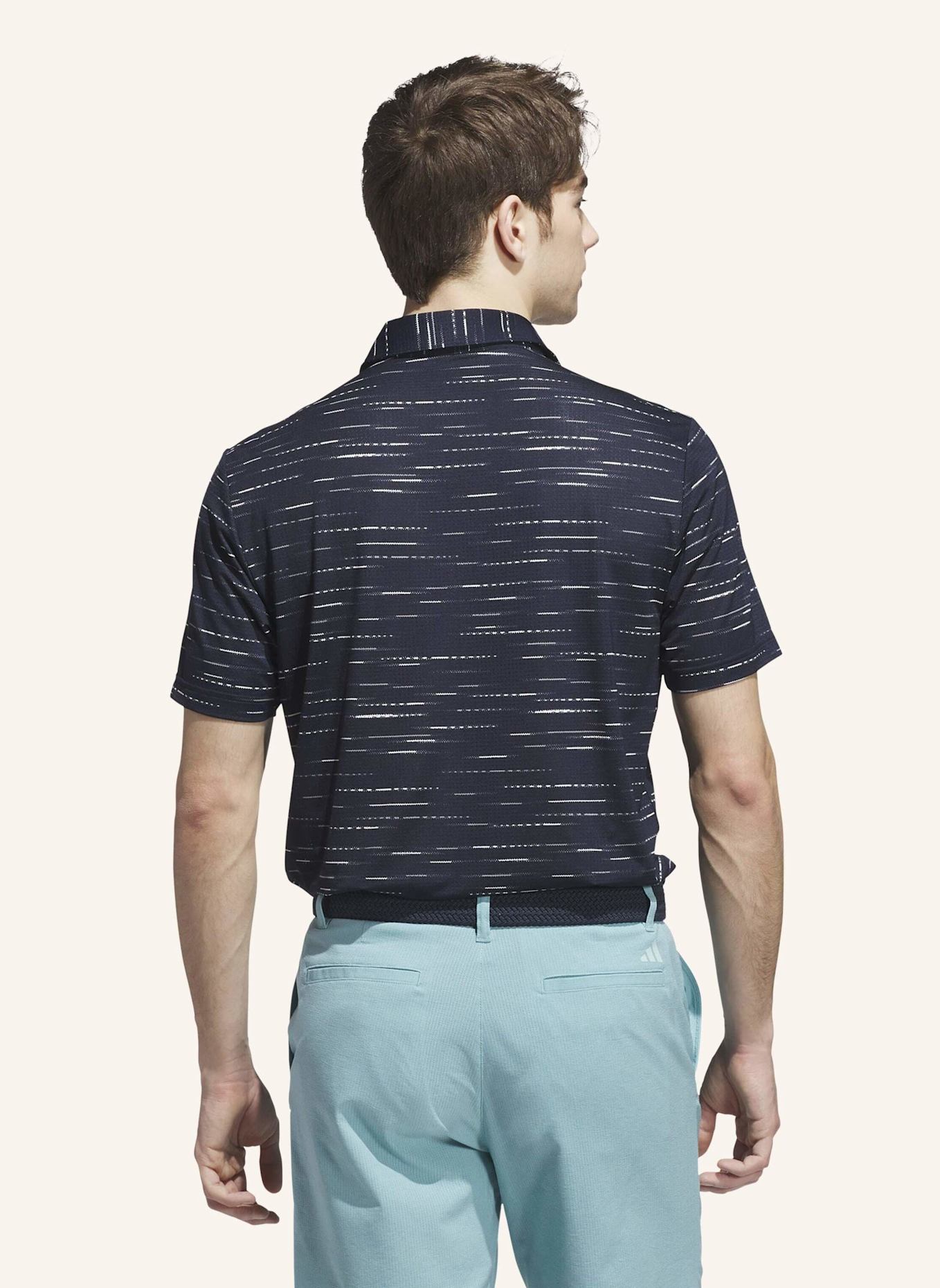 adidas ULTIMATE365 MESH GLIMMER PRINT POLOSHIRT: BLAU