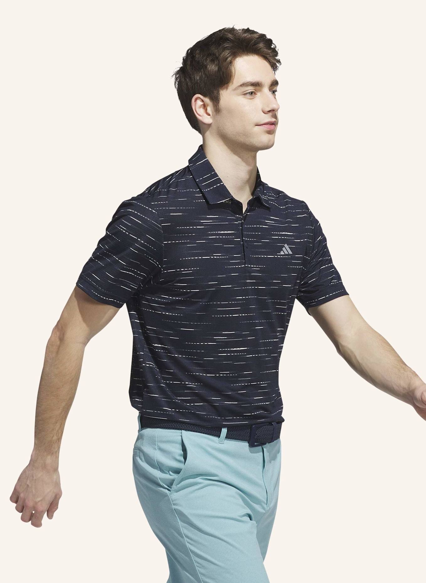 adidas ULTIMATE365 MESH GLIMMER PRINT POLOSHIRT: BLAU