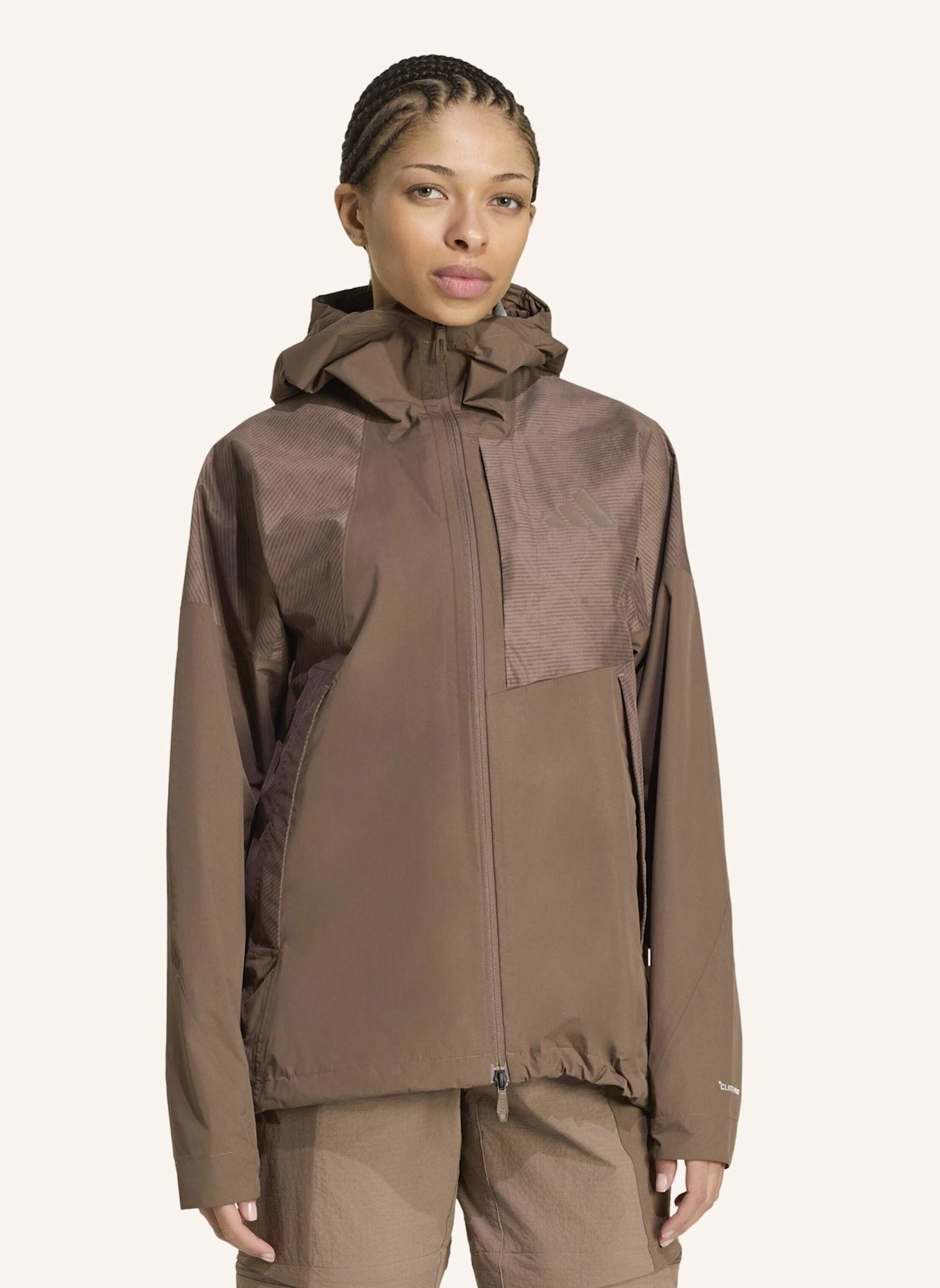 adidas TERREX TERREX XPERIOR 2.5 LAYER HYBRID PRIMEKNIT CLIMAPROOF JACKE: BRAUN