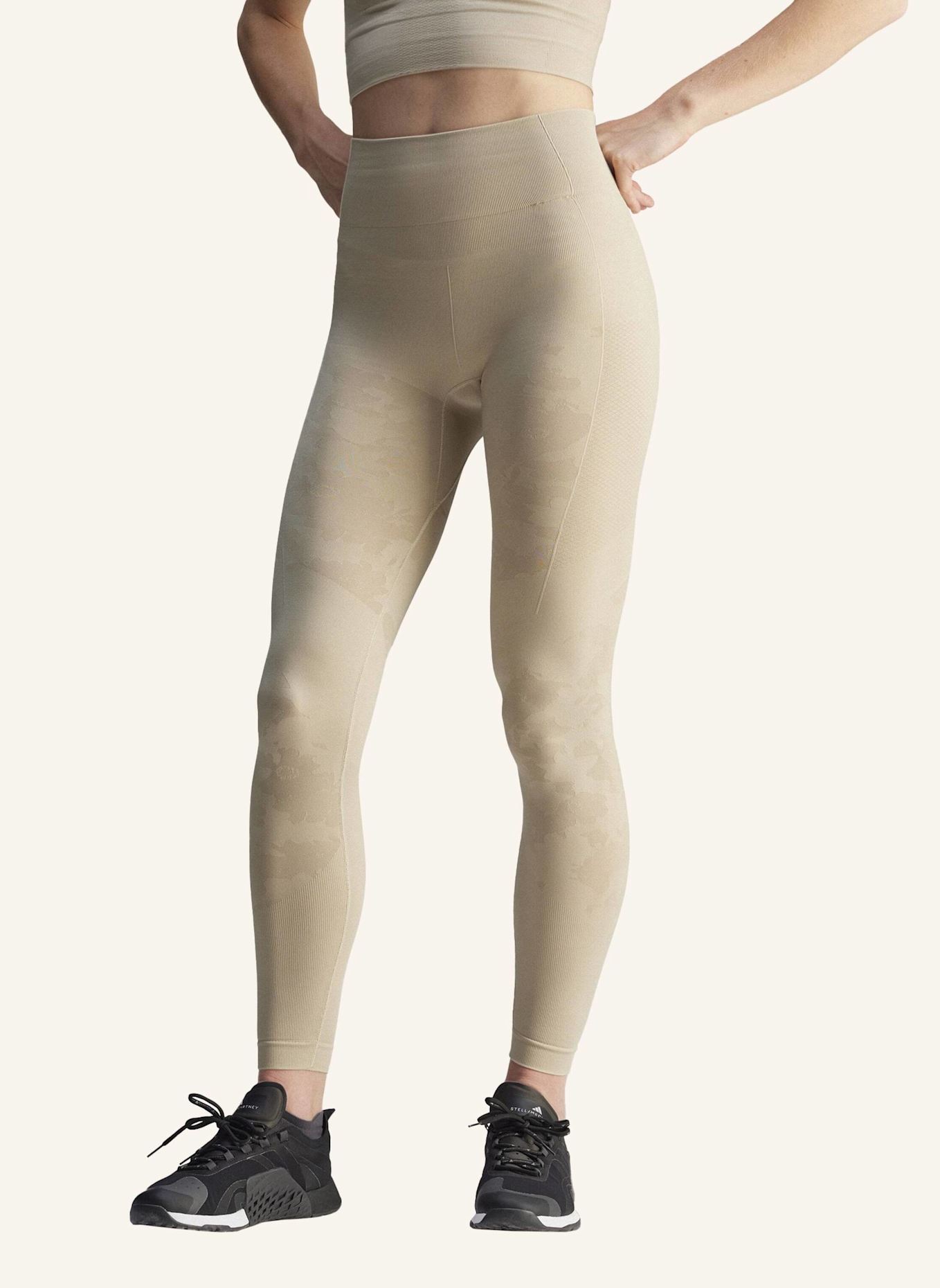 adidas by Stella McCartney ADIDAS BY STELLA MCCARTNEY TRUESTRENGTH SEAMLESS YOGA LEGGINGS: BEIGE