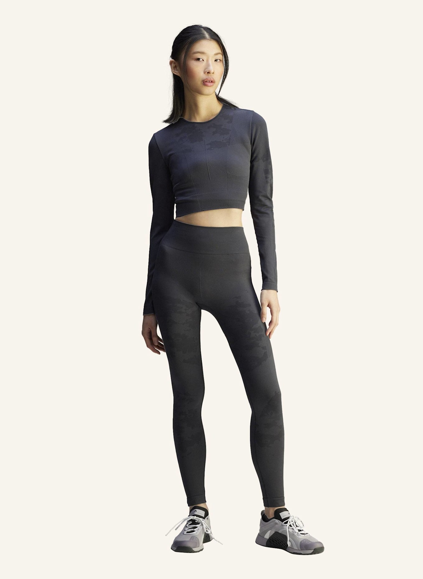 adidas by Stella McCartney ADIDAS BY STELLA MCCARTNEY TRUESTRENGTH SEAMLESS YOGA LONGSLEEVE: GRAU
