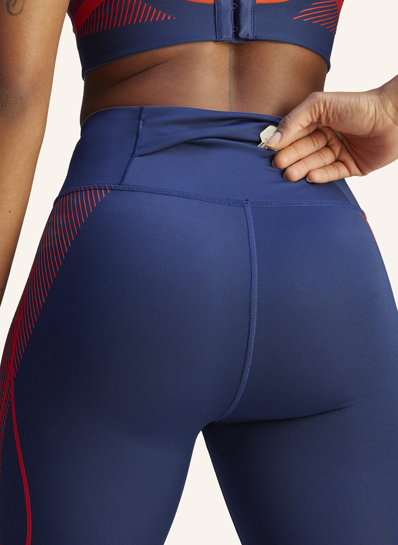 adidas by Stella McCartney ADIDAS BY STELLA MCCARTNEY TRUEPACE RUNNING LEGGINGS: BLAU