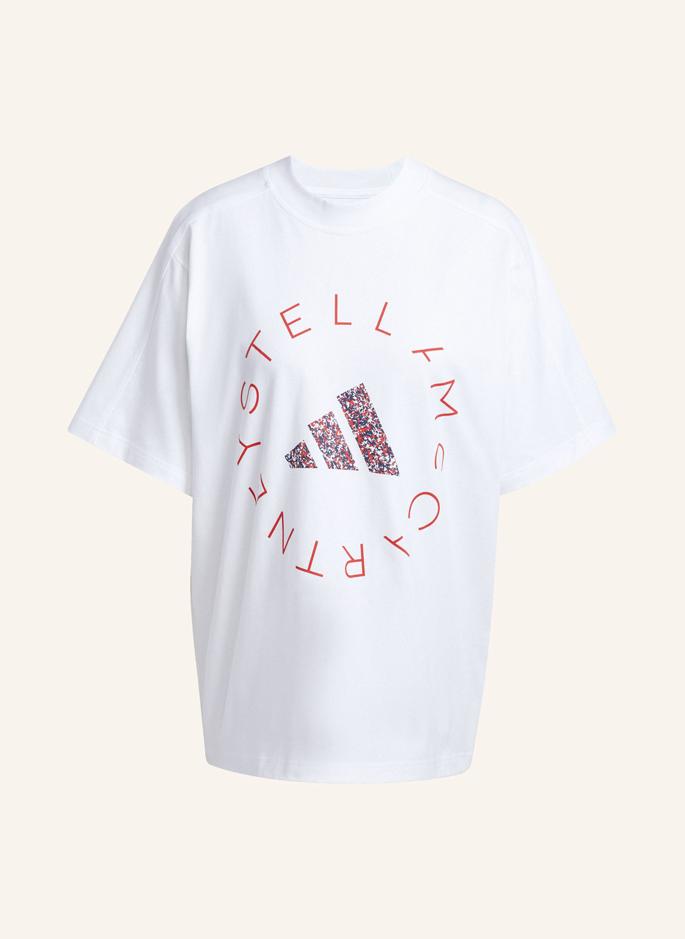 adidas by Stella McCartney ADIDAS BY STELLA MCCARTNEY LOOSE GRAPHIC T-SHIRT: WEISS