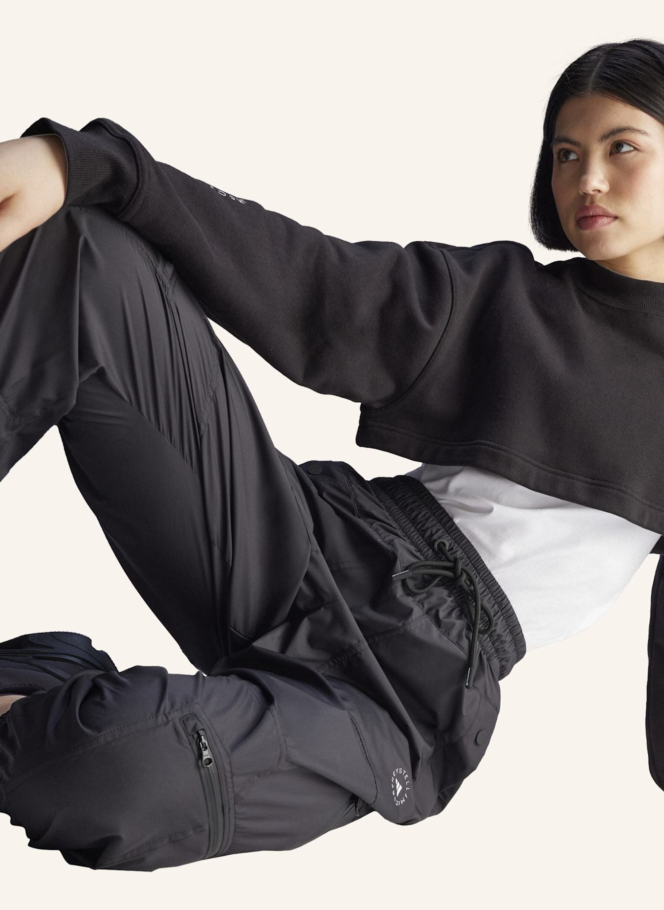 adidas by Stella McCartney ADIDAS BY STELLA MCCARTNEY ZIP TRAININGSHOSE: SCHWARZ