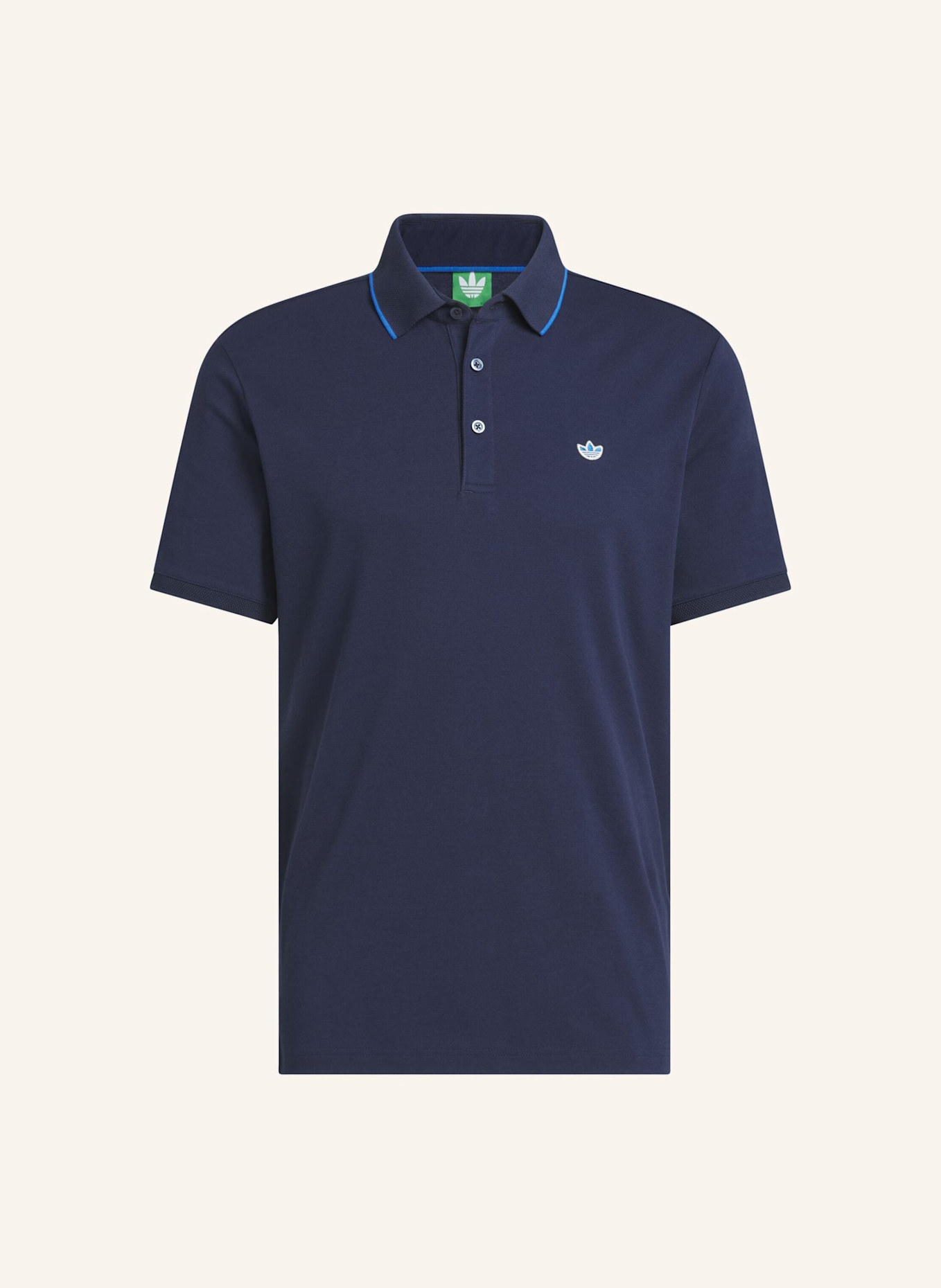 adidas ORIGINALS TWISTKNIT TREFOIL POLOSHIRT: BLAU