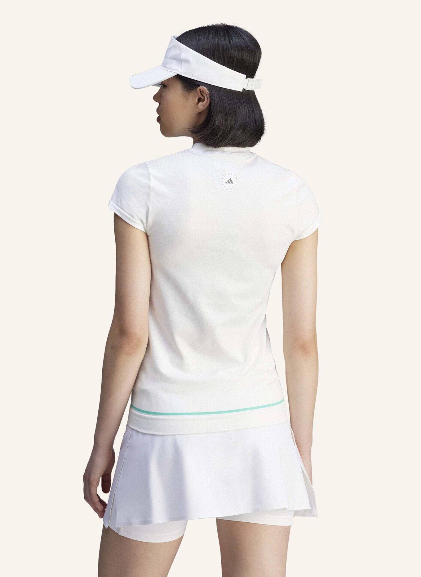 adidas by Stella McCartney Funktions-Poloshirt ADIDAS BY STELLA MCCARTENEY: WEISS