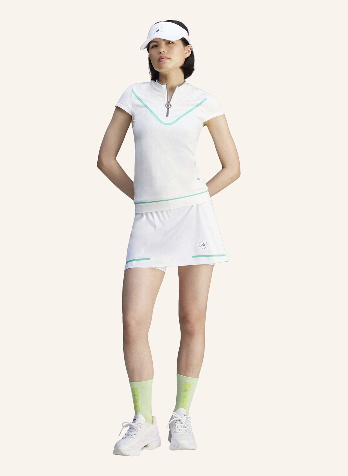 adidas by Stella McCartney Funktions-Poloshirt ADIDAS BY STELLA MCCARTENEY: WEISS