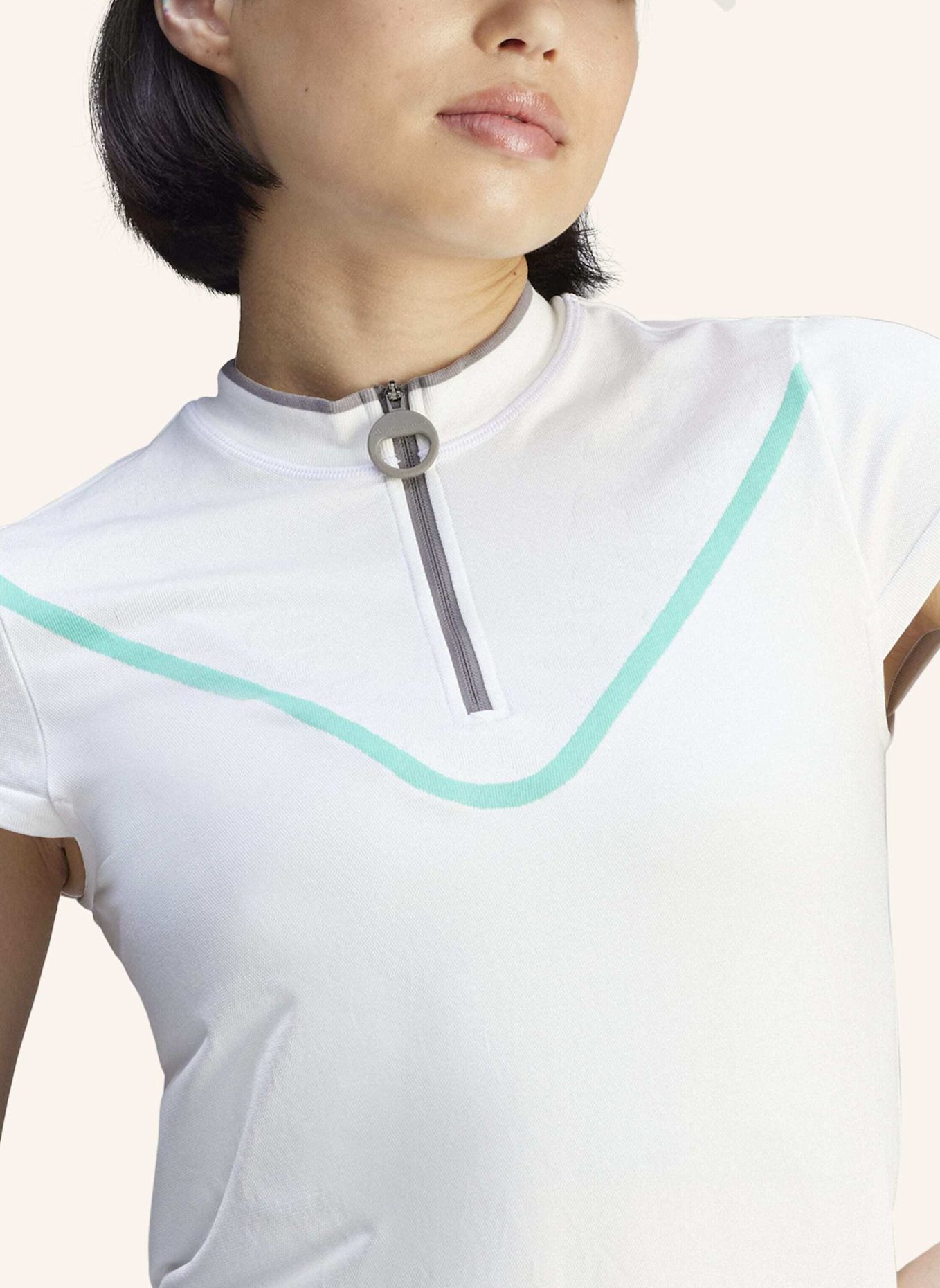 adidas by Stella McCartney Funktions-Poloshirt ADIDAS BY STELLA MCCARTENEY: WEISS