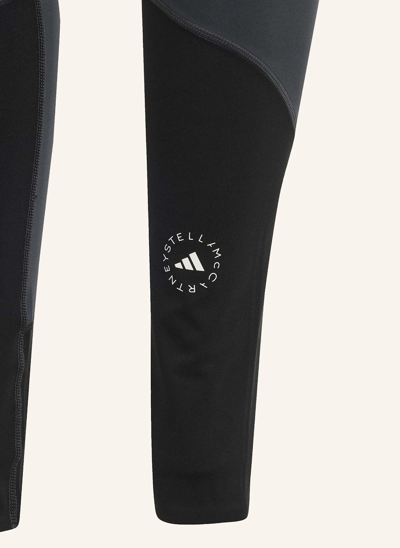 adidas by Stella McCartney ADIDAS BY STELLA MCCARTNEY TWO-TONE LEGGINGS: SCHWARZ/ GRAU