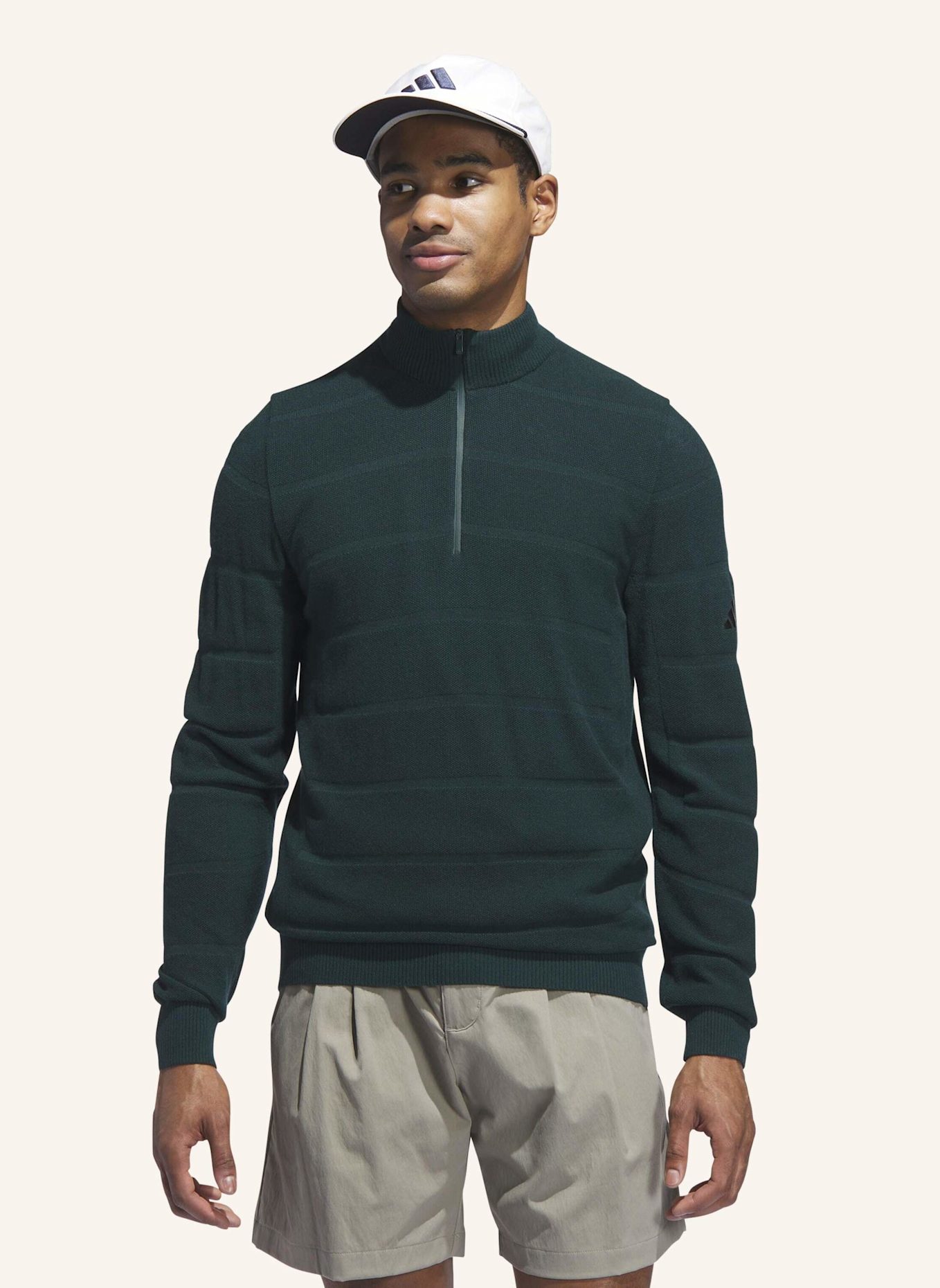 adidas ULTIMATE365 TOUR WIND KNIT QUARTER-ZIP.: GRÜN