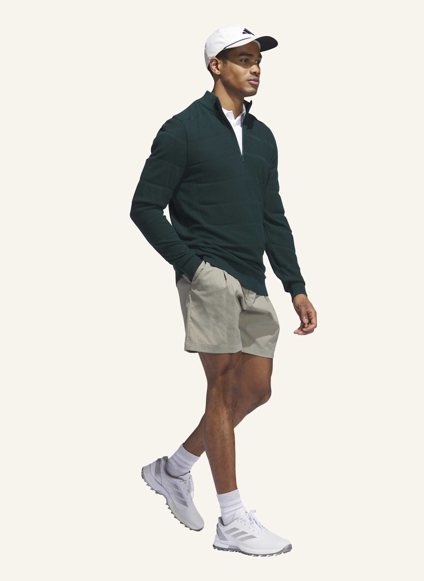 adidas ULTIMATE365 TOUR WIND KNIT QUARTER-ZIP.: GRÜN