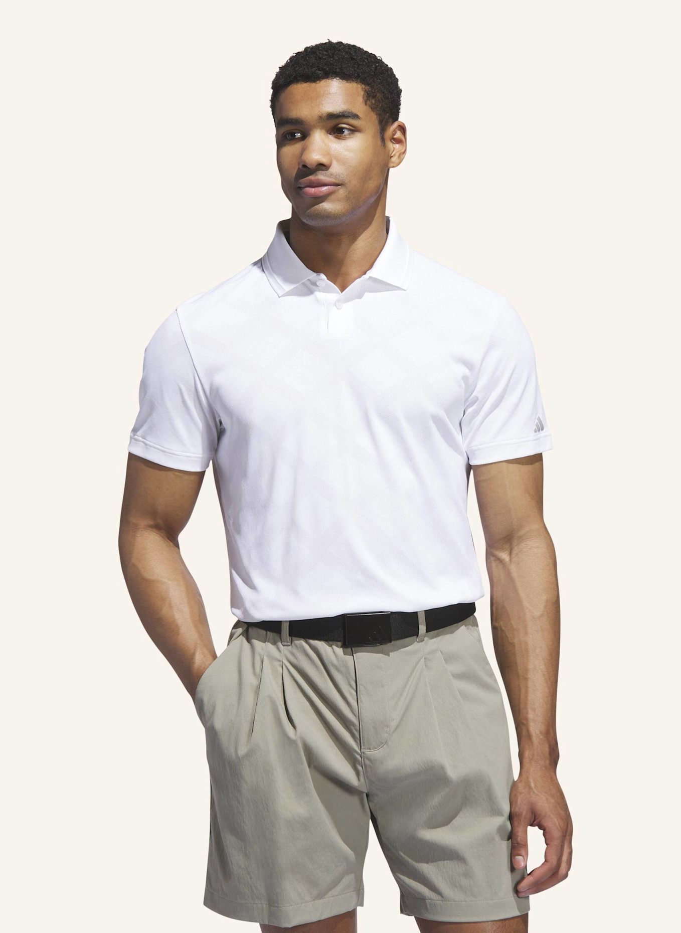 adidas ULTIMATE365 TOUR NYLON POLOSHIRT: WEISS