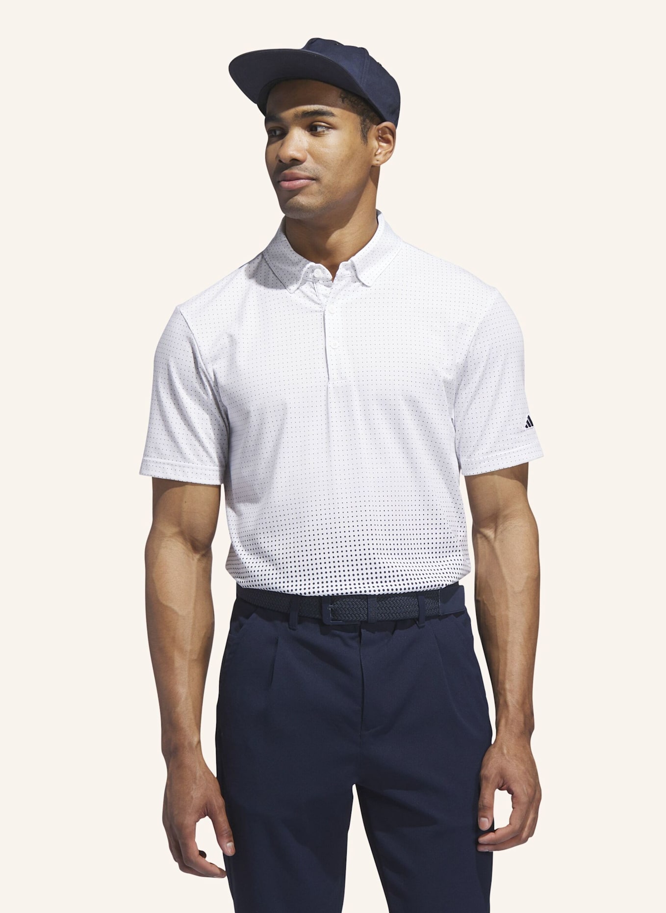 adidas GO-TO RISE PRINT POLOSHIRT: WEISS