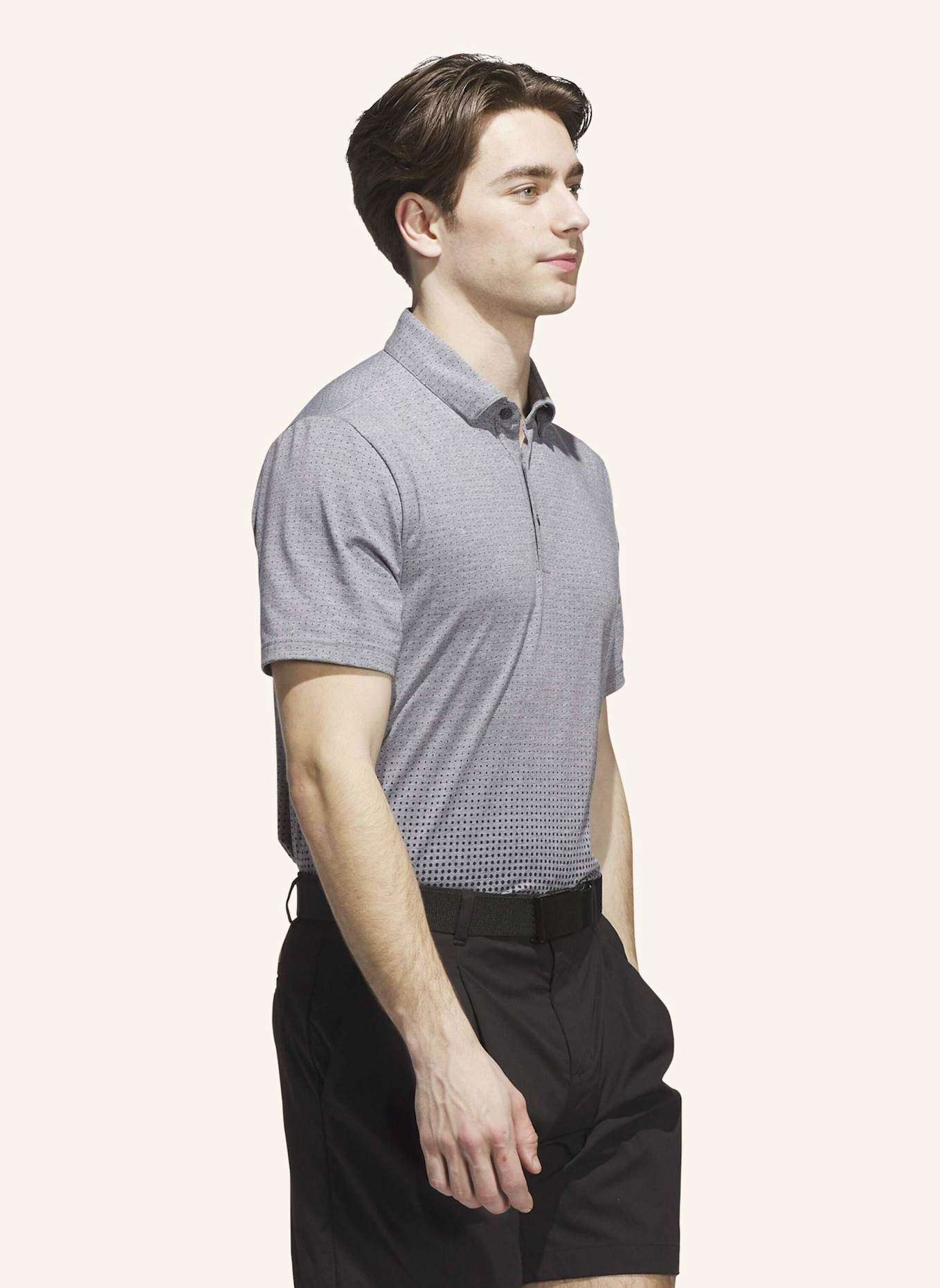 adidas GO-TO RISE PRINT POLOSHIRT: GRAU