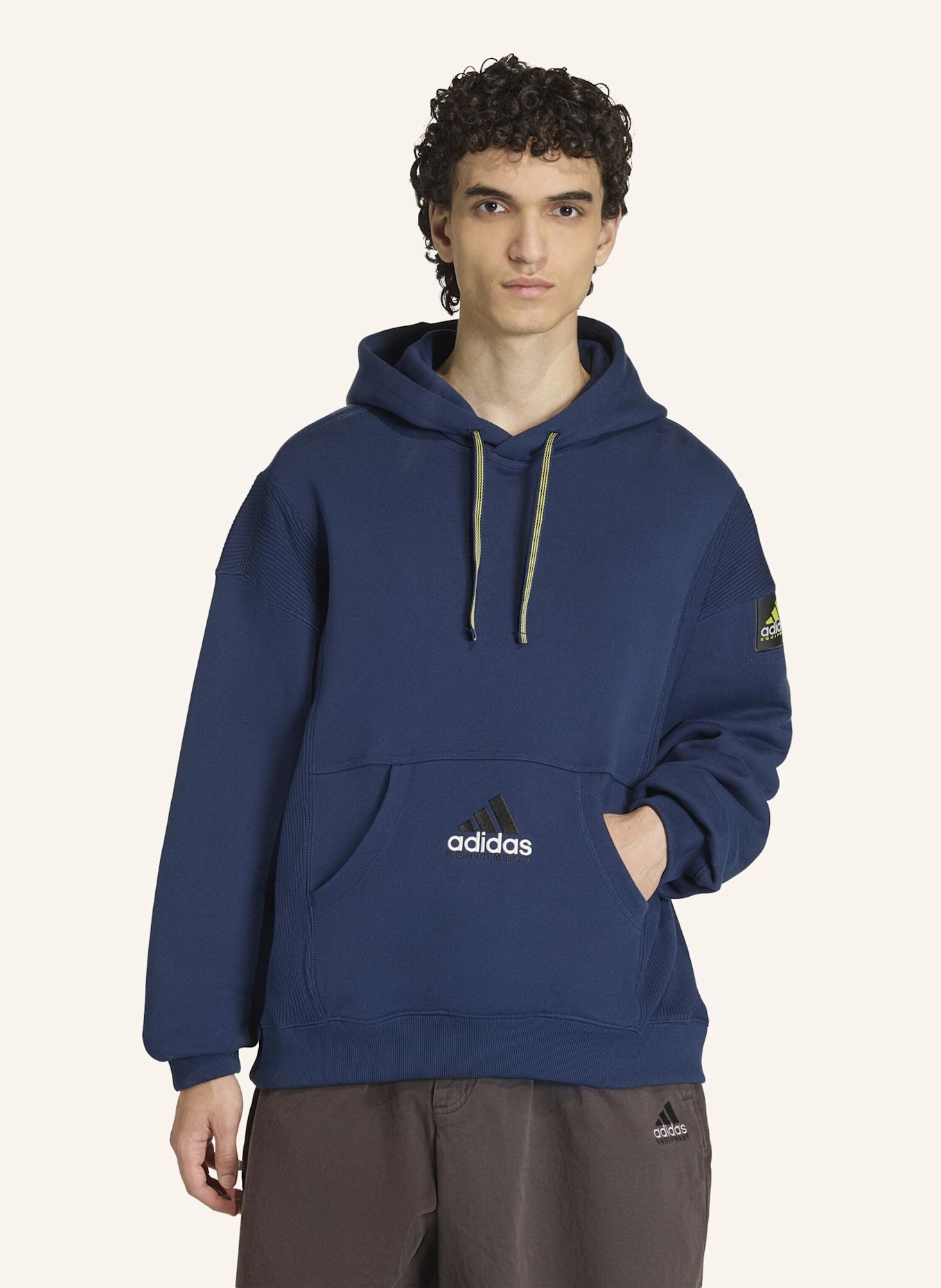 adidas Originals ADIDAS EQUIPMENT RIBBED HOODIE: BLAU