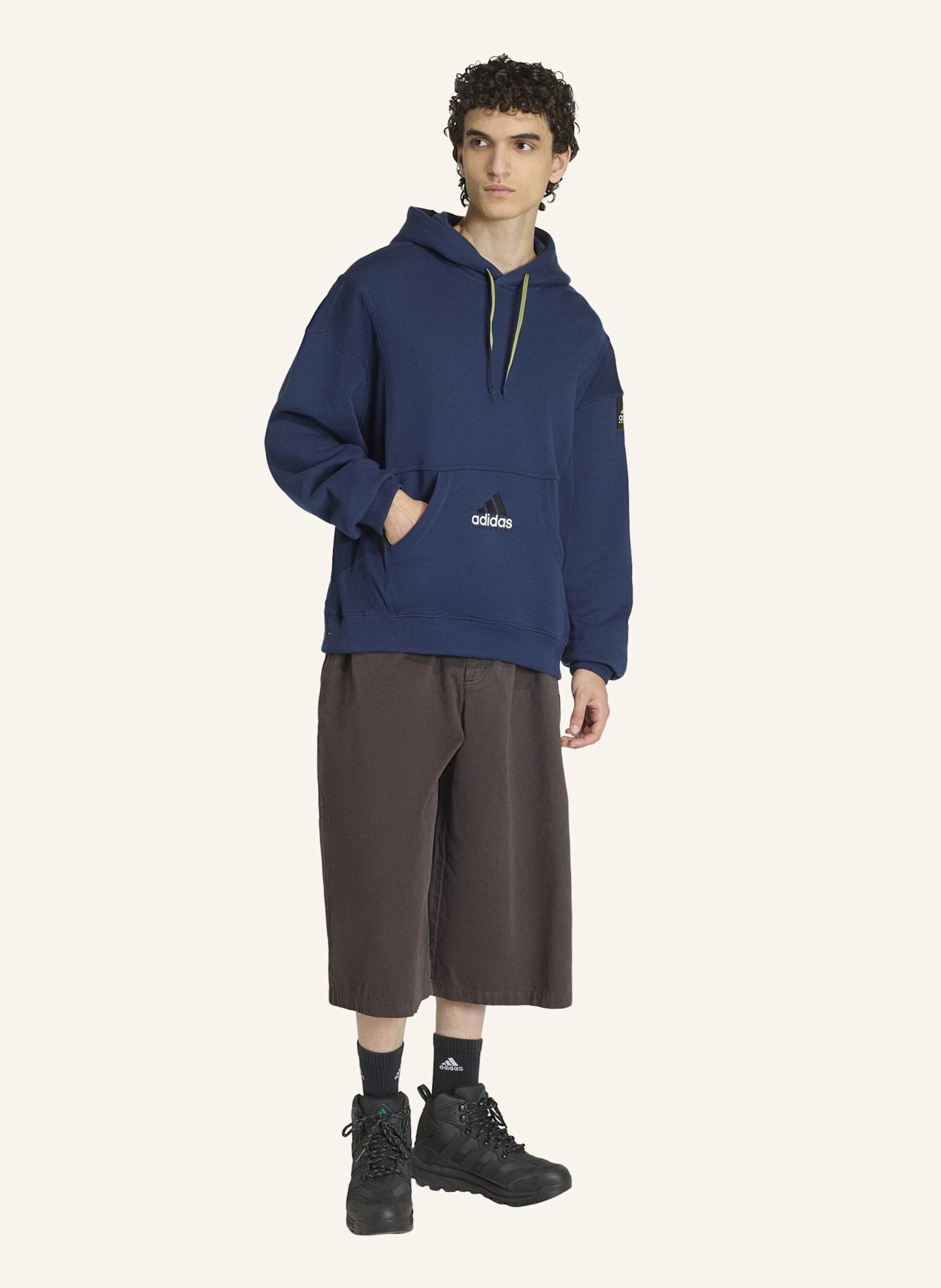 adidas Originals ADIDAS EQUIPMENT RIBBED HOODIE: BLAU