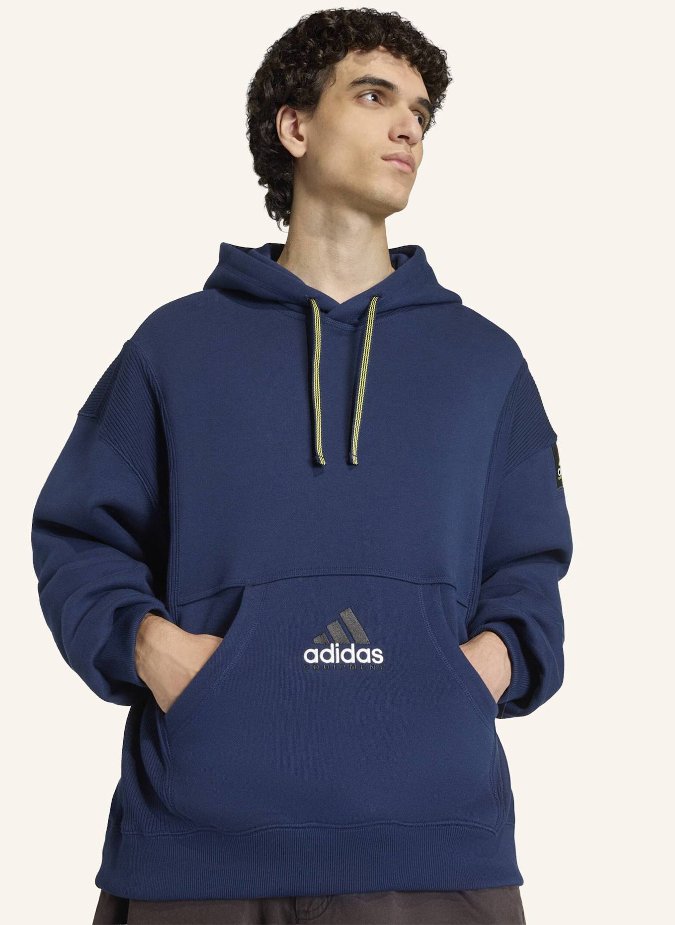 adidas Originals ADIDAS EQUIPMENT RIBBED HOODIE: BLAU