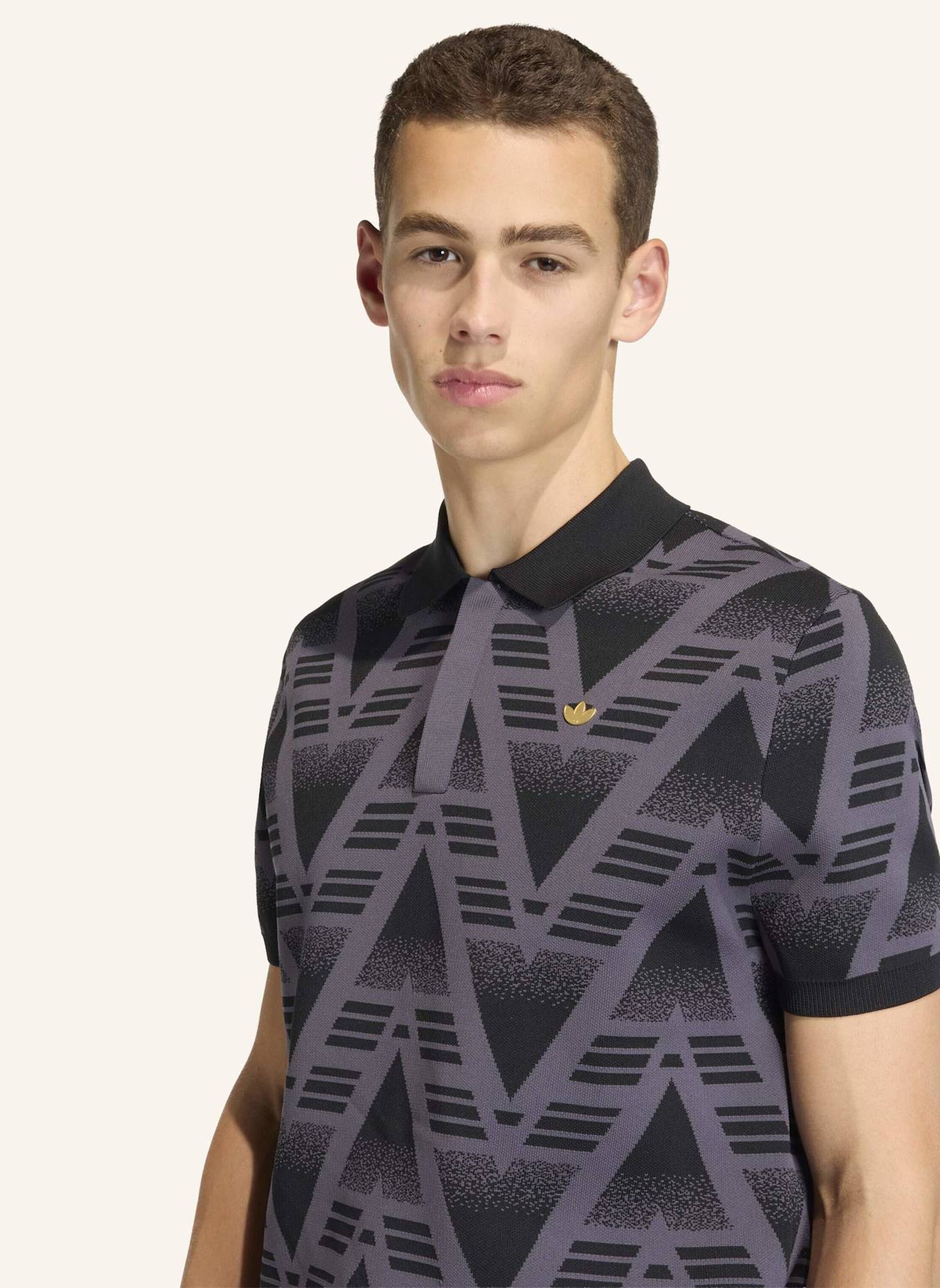 adidas Originals BRUISED BANANA FULLY FASHION KNIT-POLOSHIRT: SCHWARZ