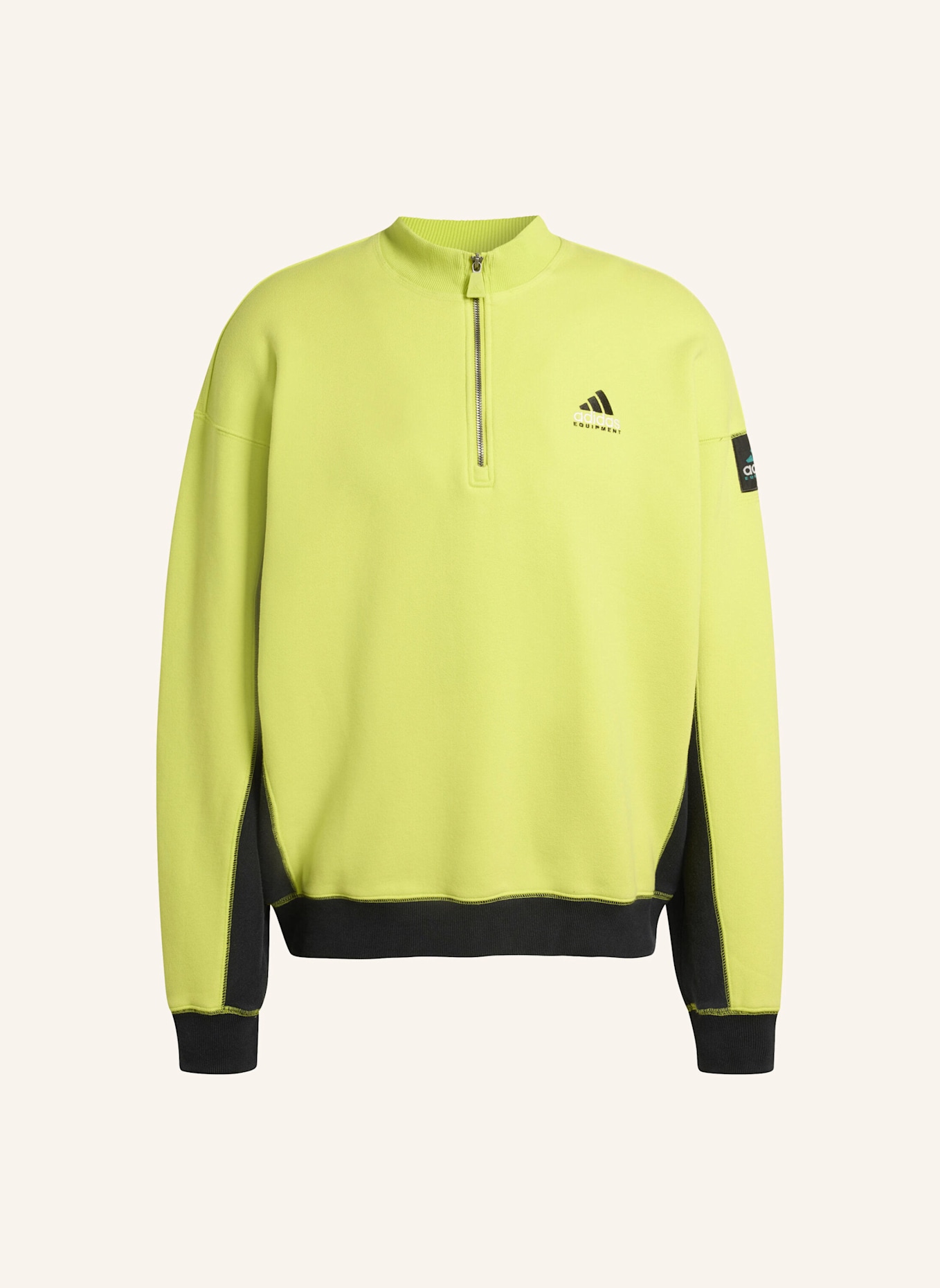 adidas Originals ADIDAS EQUIPMENT BLOCKED HALF-ZIP PULLOVER: GELB