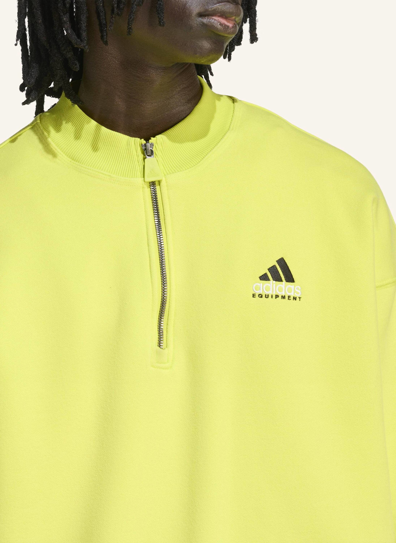adidas Originals ADIDAS EQUIPMENT BLOCKED HALF-ZIP PULLOVER: GELB