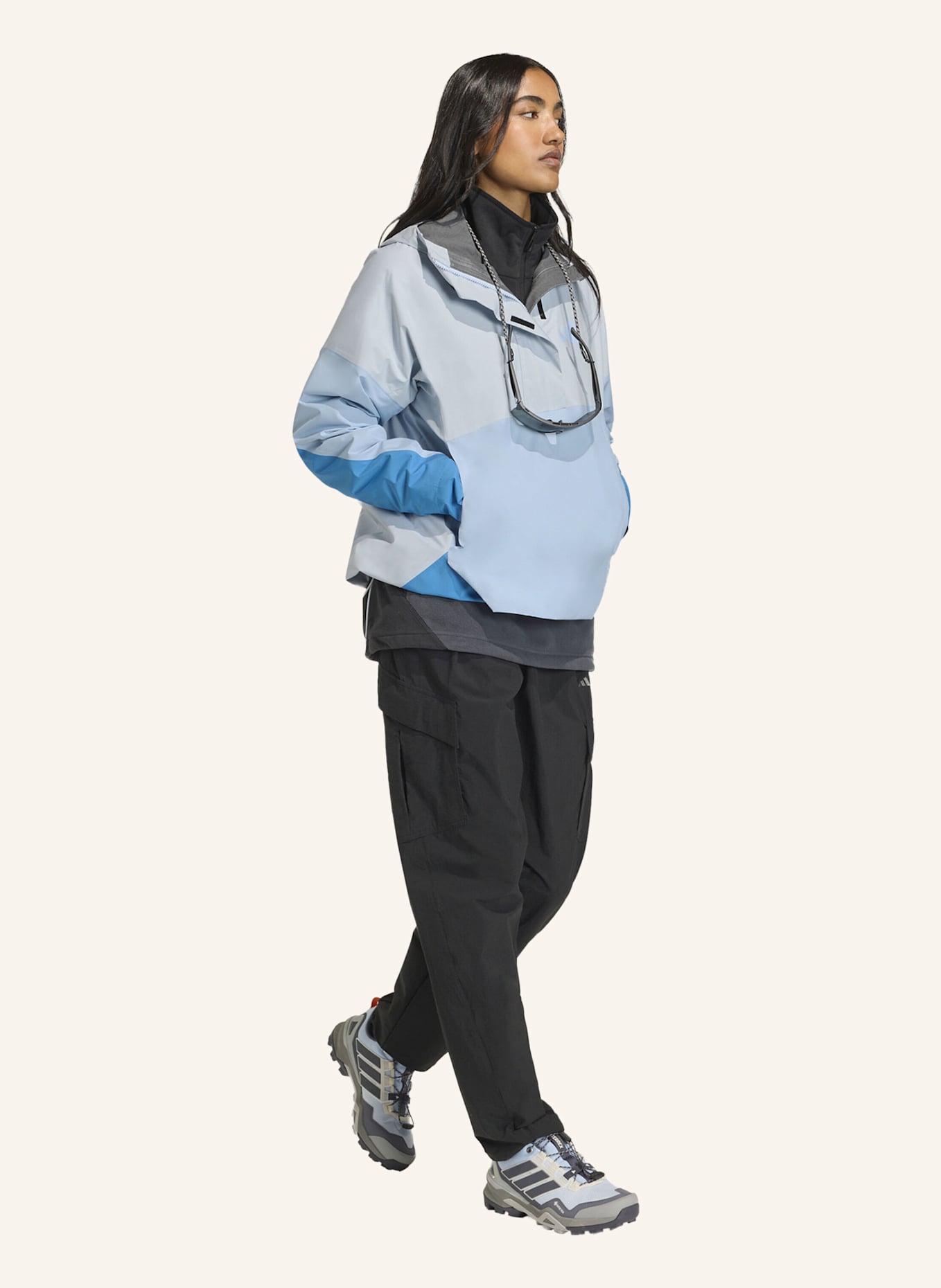 adidas TERREX TERREX XPLORIC 2.5 LAYER CLIMAPROOF ANORAK: BLAU