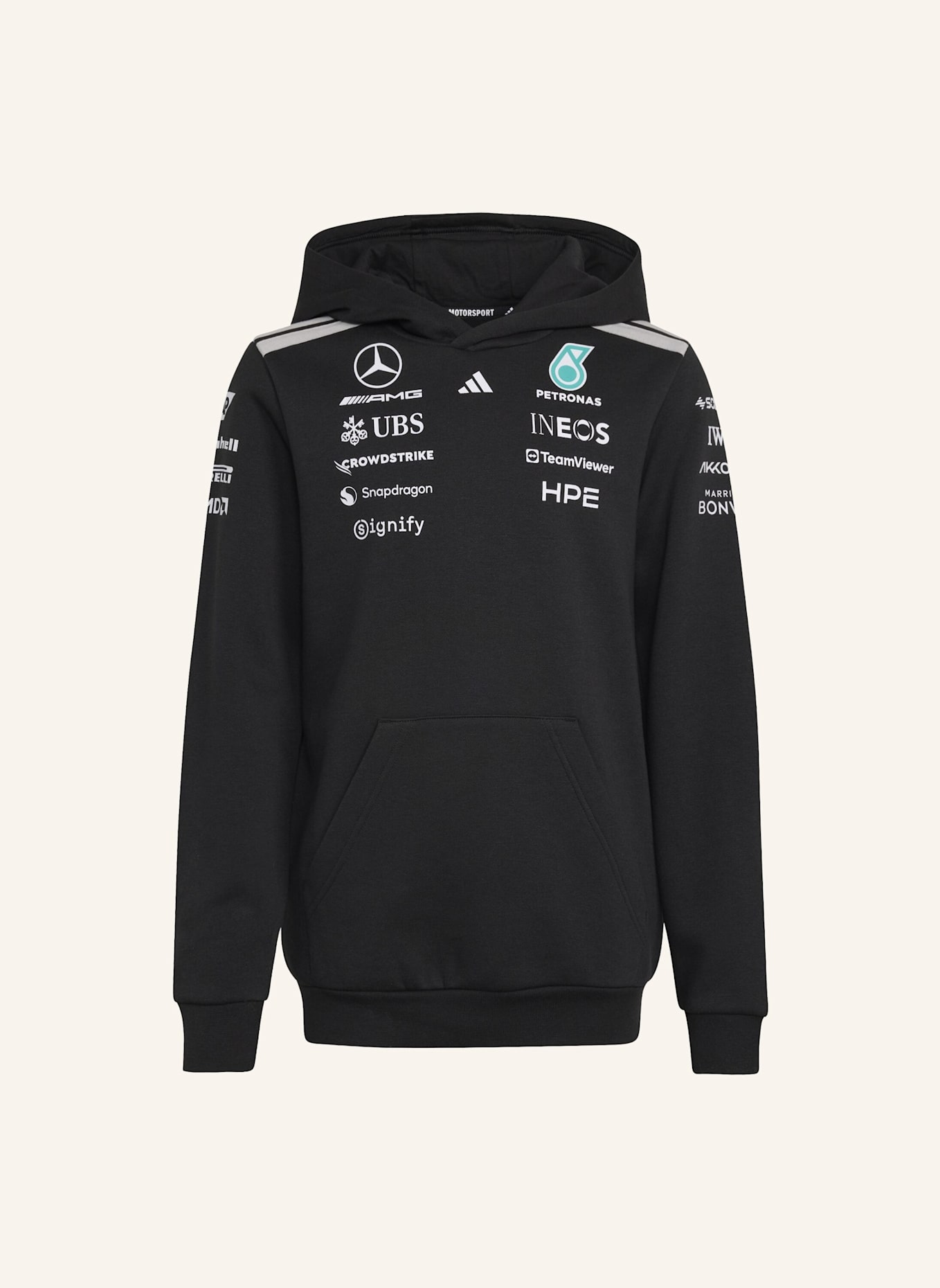 adidas MERCEDES - AMG PETRONAS FORMULA 1 TEAM DRIVER HOODIE: SCHWARZ