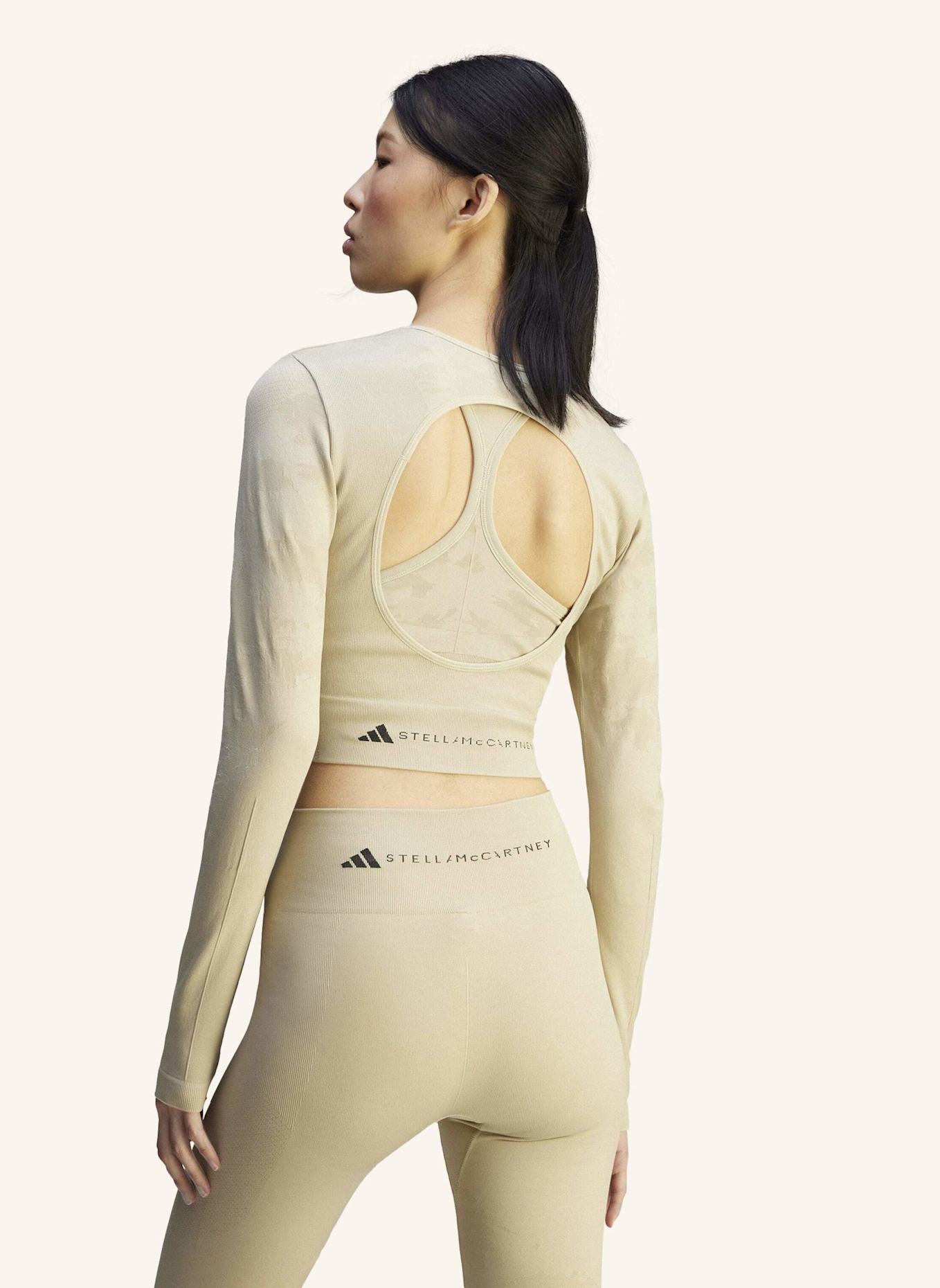 adidas by Stella McCartney ADIDAS BY STELLA MCCARTNEY TRUESTRENGTH SEAMLESS YOGA LONGSLEEVE: BEIGE