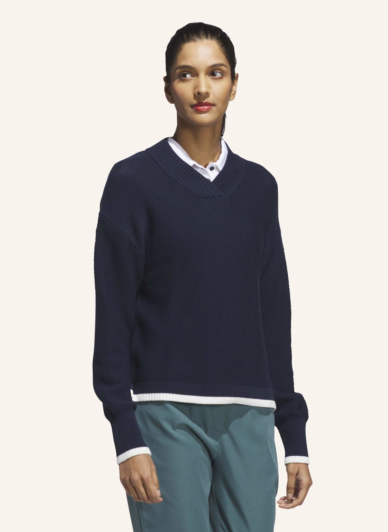 adidas ULTIMATE365 STRICKPULLOVER: BLAU