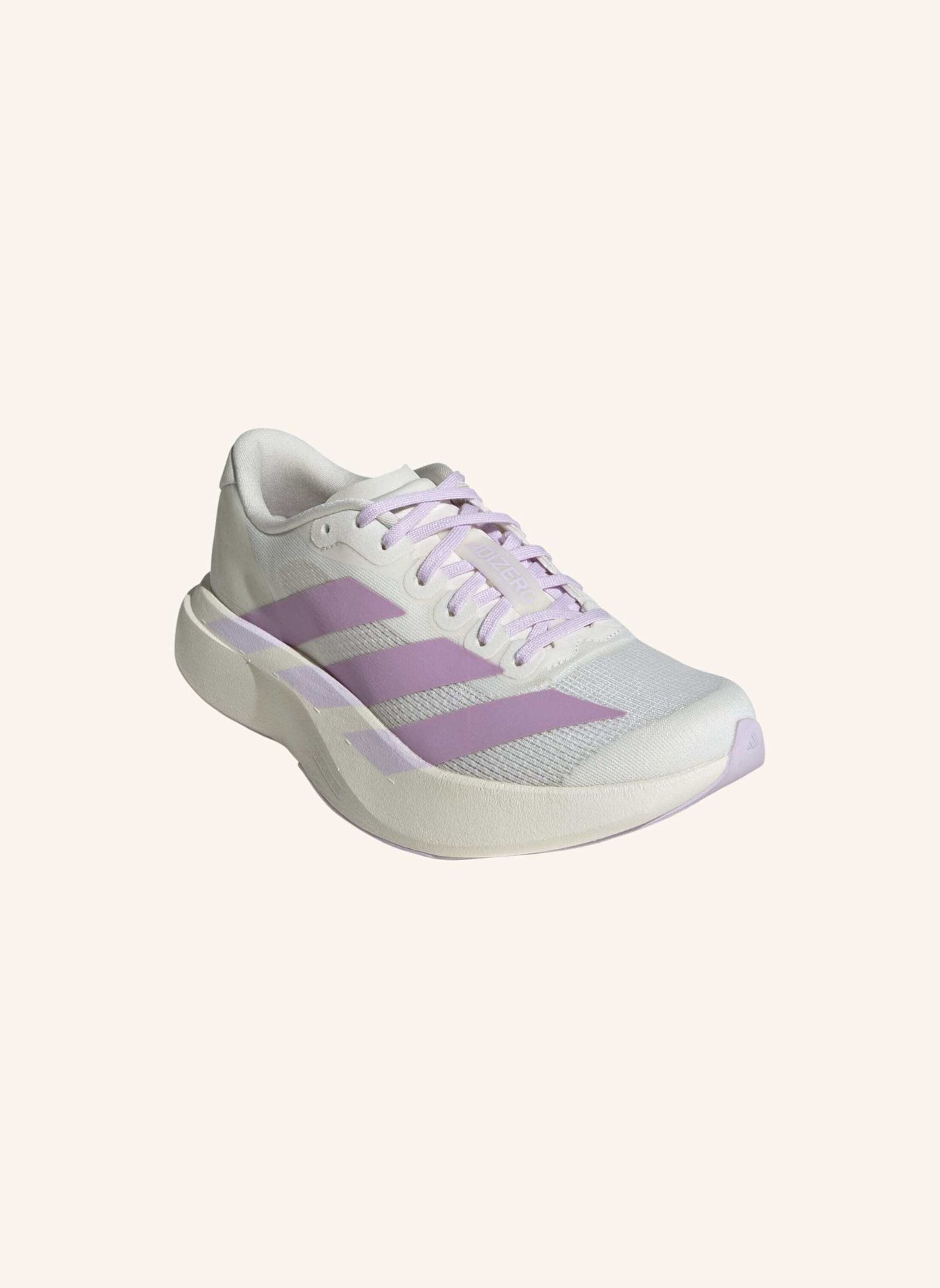 adidas ADIZERO EVO SL SCHUH: WEISS/ LILA