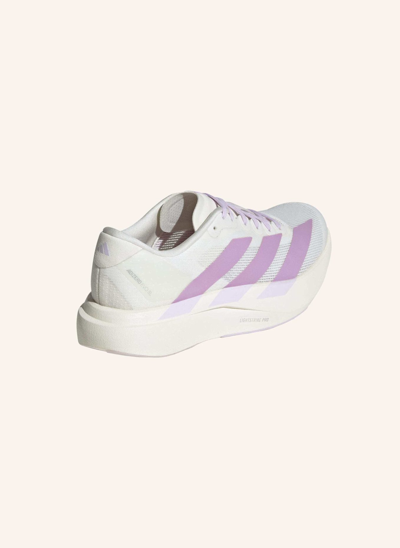 adidas ADIZERO EVO SL SCHUH: WEISS/ LILA