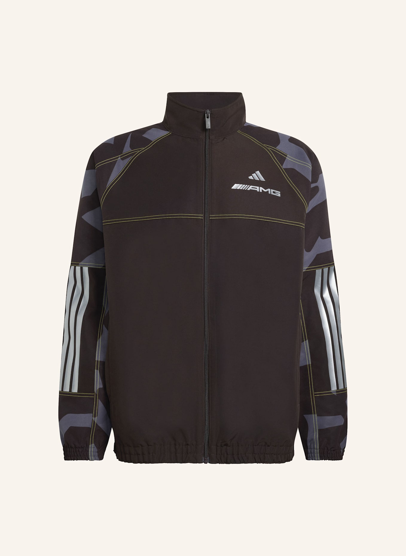 adidas AMG CAMO WOVEN TRAININGSJACKE: BRAUN/ GRAU