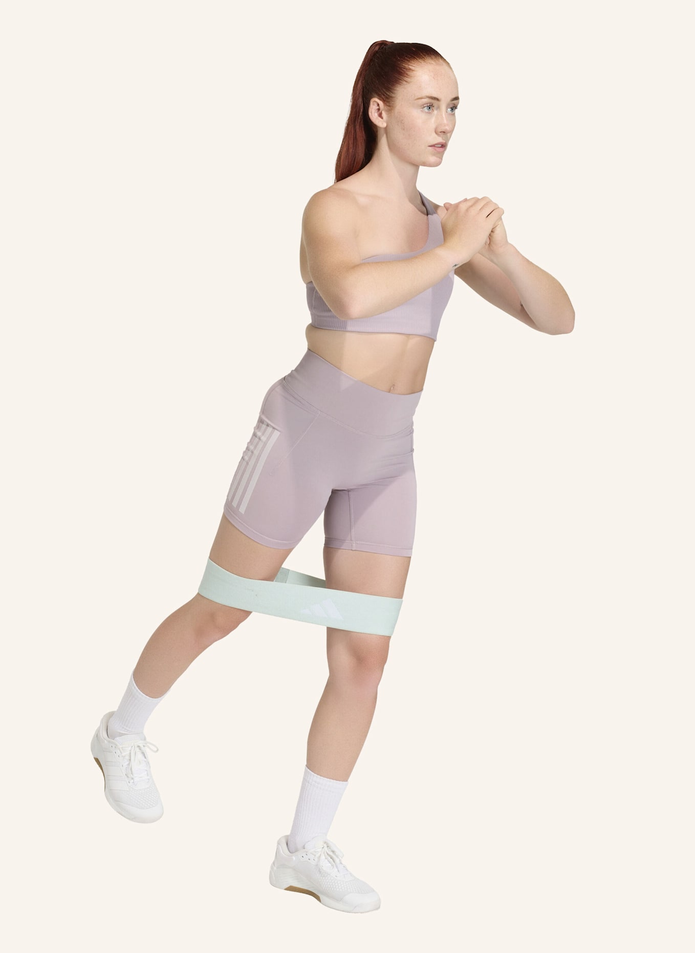 adidas Sport-BH OPTIME RIB LS: LILA