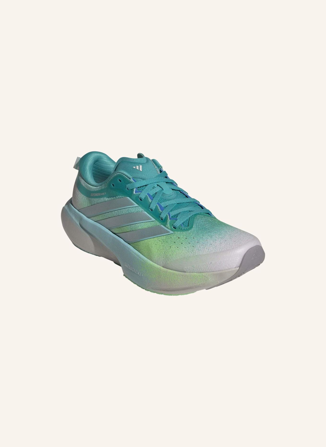 adidas SUPERNOVA RISE 3 LAUFSCHUH: GRAU/ SILBER/ GRÜN