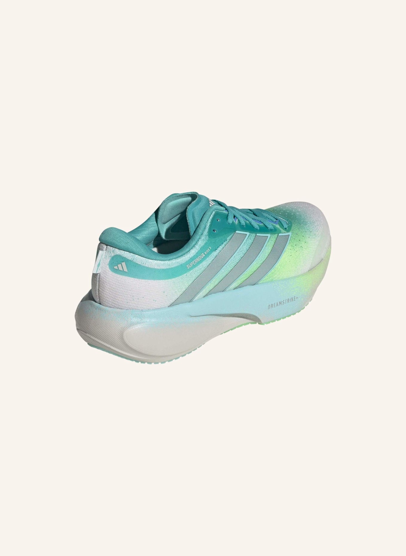 adidas SUPERNOVA RISE 3 LAUFSCHUH: GRAU/ SILBER/ GRÜN