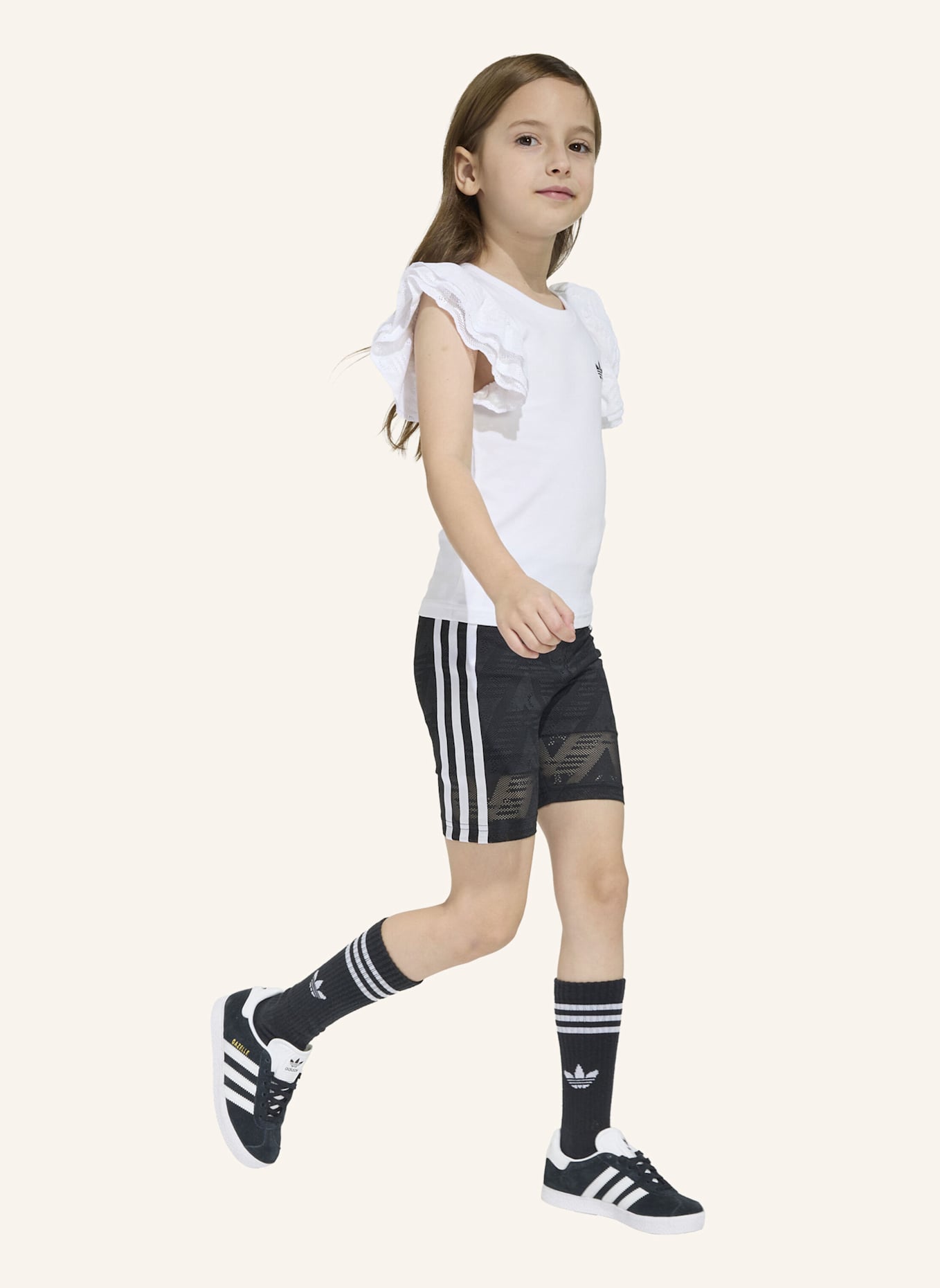 adidas Originals KURZES AOP CYCLING T-SHIRT-SET: WEISS/ SCHWARZ