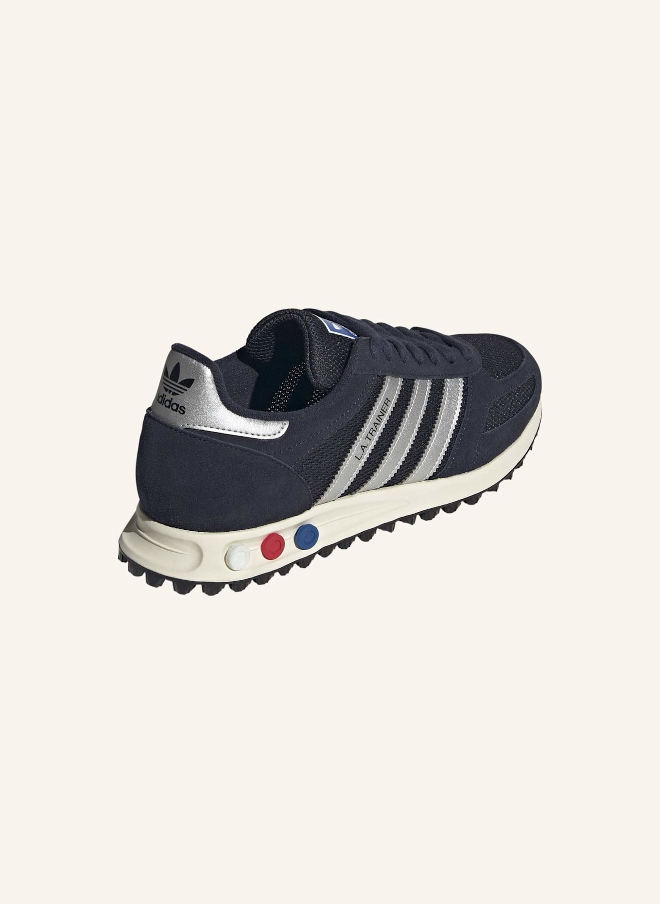 adidas Originals LA TRAINER OG SHOES: BLAU/ SILBER/ WEISS