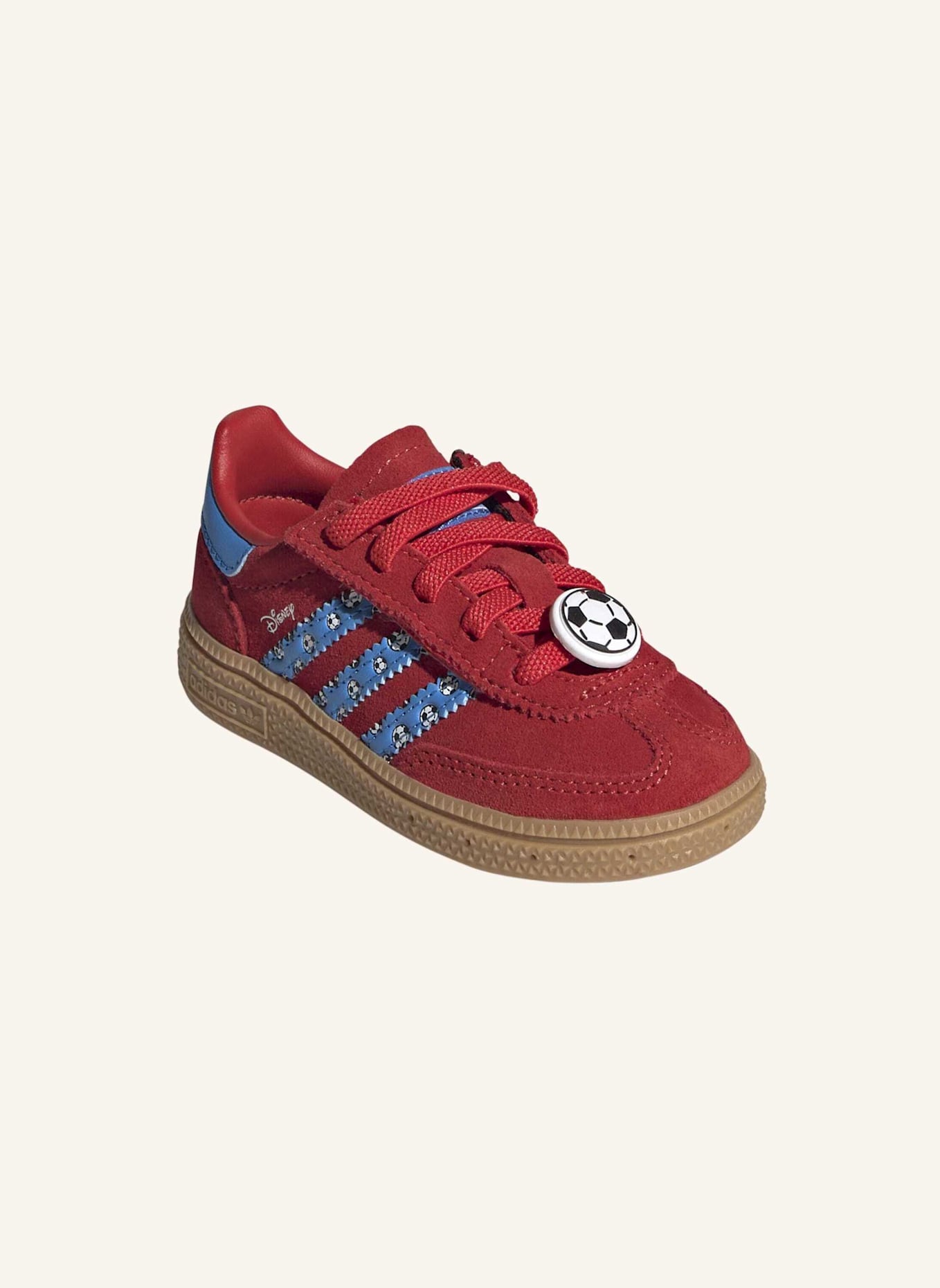 adidas Originals ADIDAS DISNEY HANDBALL SPEZIAL COMFORT CLOSURE ELASTIC LACE SCHUH: ROT/ BLAU/ BEIGE