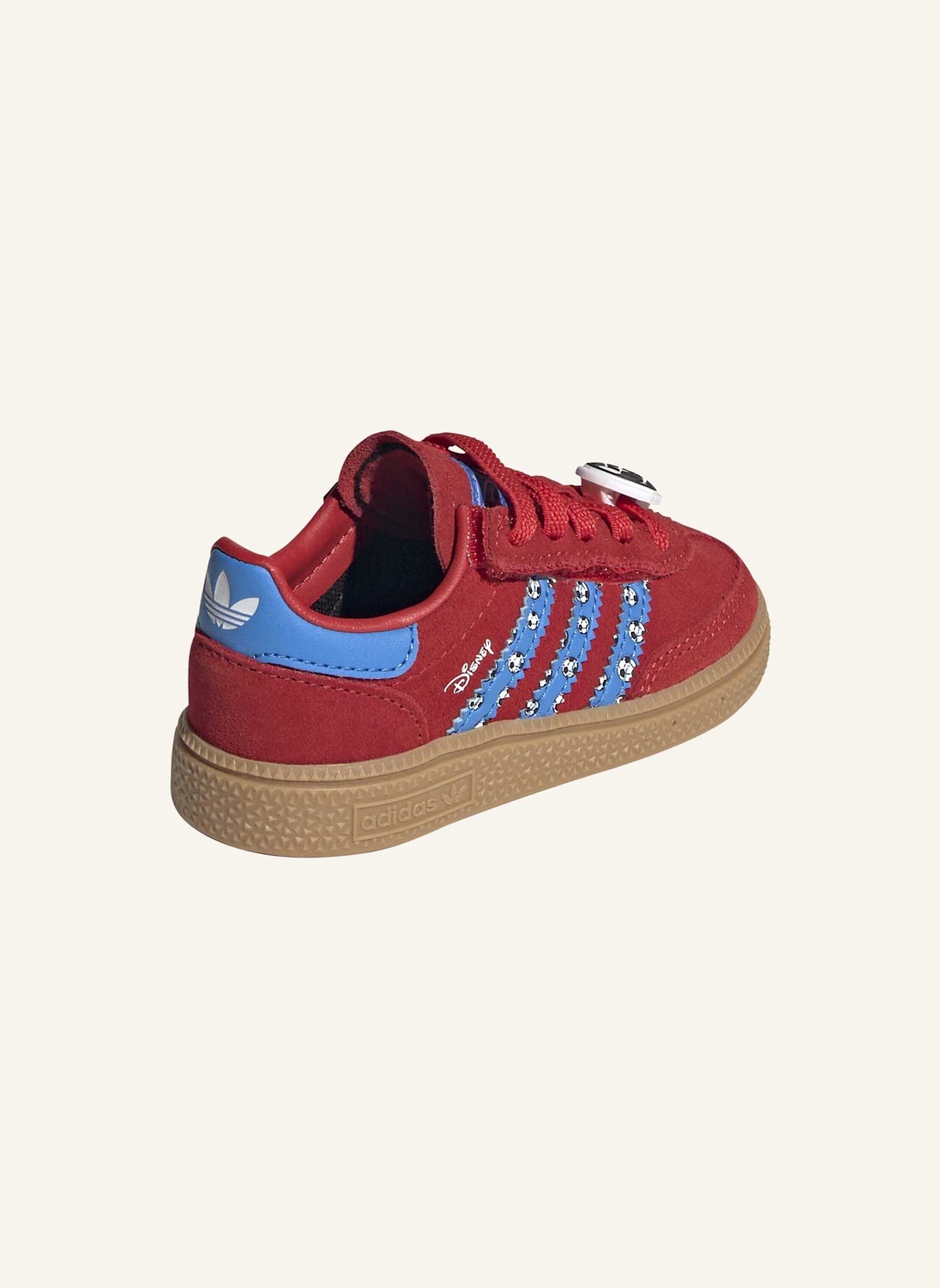 adidas Originals ADIDAS DISNEY HANDBALL SPEZIAL COMFORT CLOSURE ELASTIC LACE SCHUH: ROT/ BLAU/ BEIGE