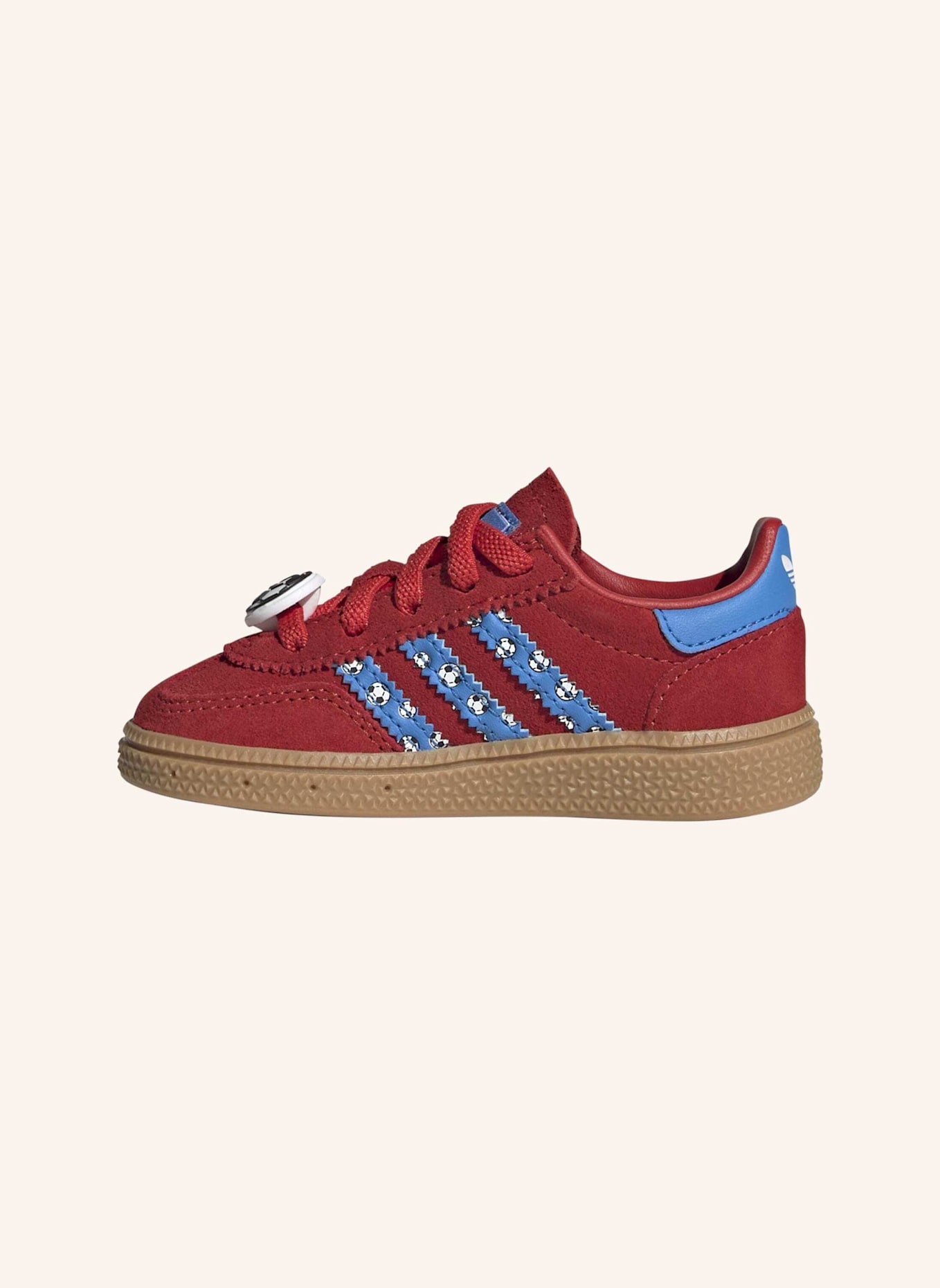 adidas Originals ADIDAS DISNEY HANDBALL SPEZIAL COMFORT CLOSURE ELASTIC LACE SCHUH: ROT/ BLAU/ BEIGE