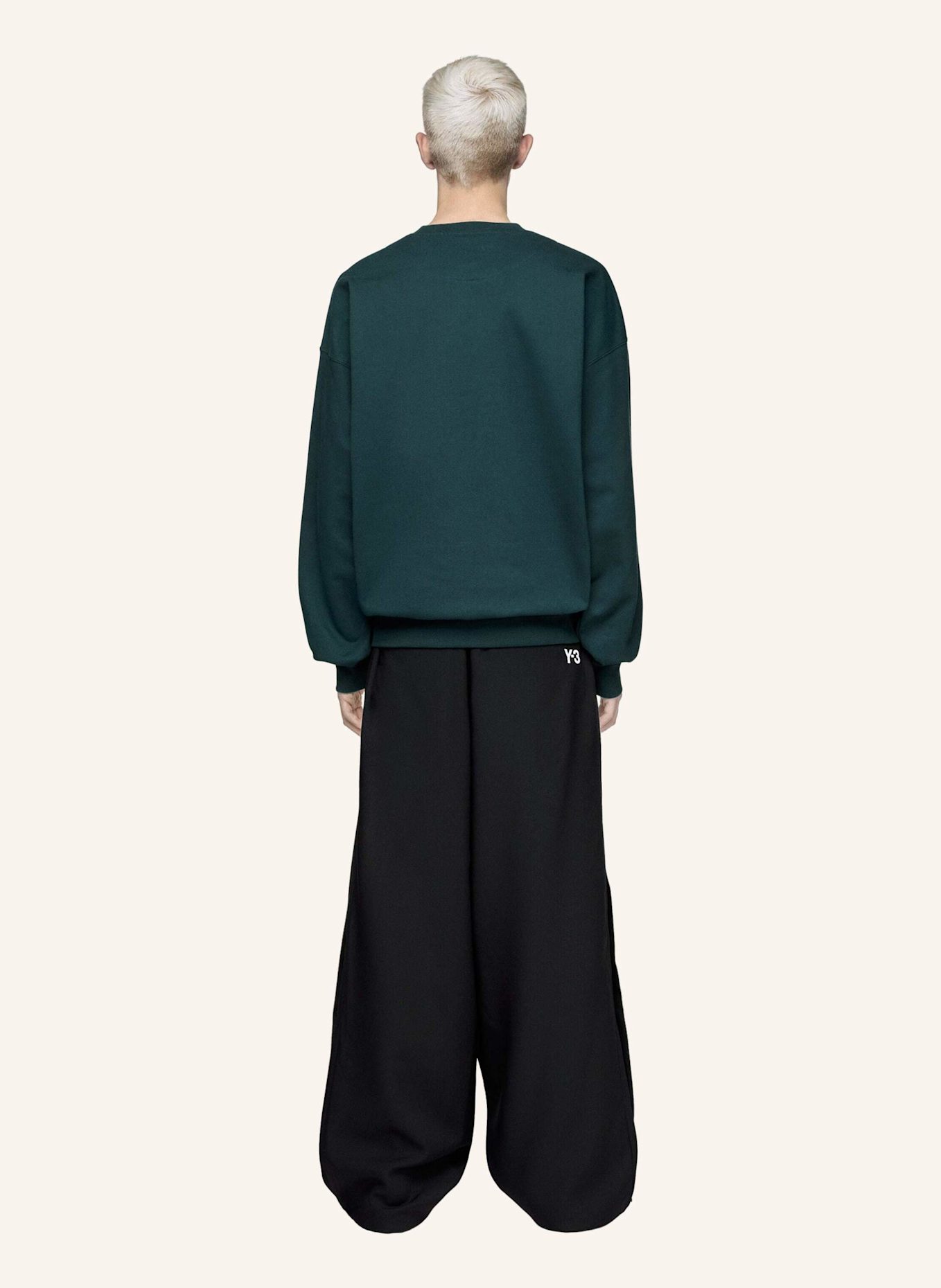 Y-3 Y-3 BRUSHED TERRY SWEATSHIRT: GRÜN