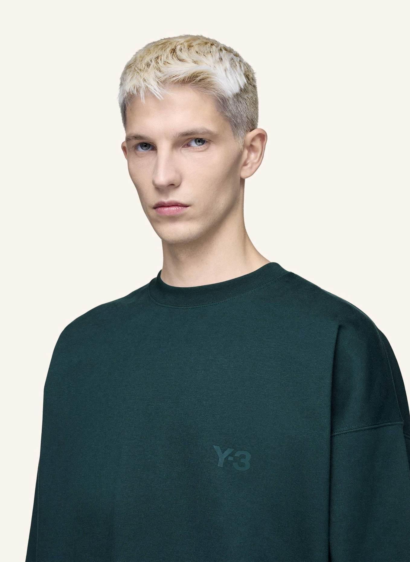 Y-3 Y-3 BRUSHED TERRY SWEATSHIRT: GRÜN