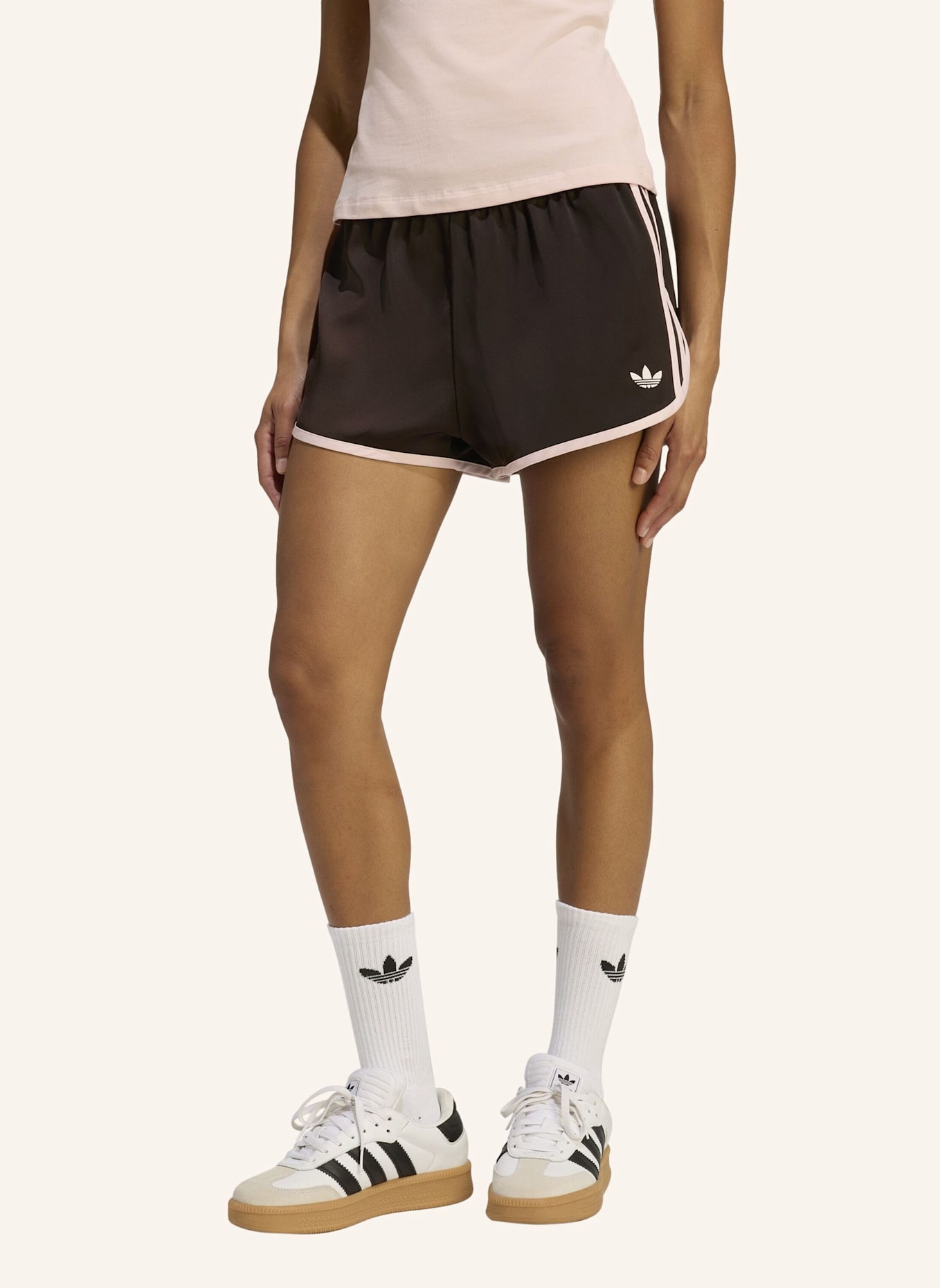 adidas Originals Satinshorts 3 STRIPES SPRINTER: BRAUN/ ROSA